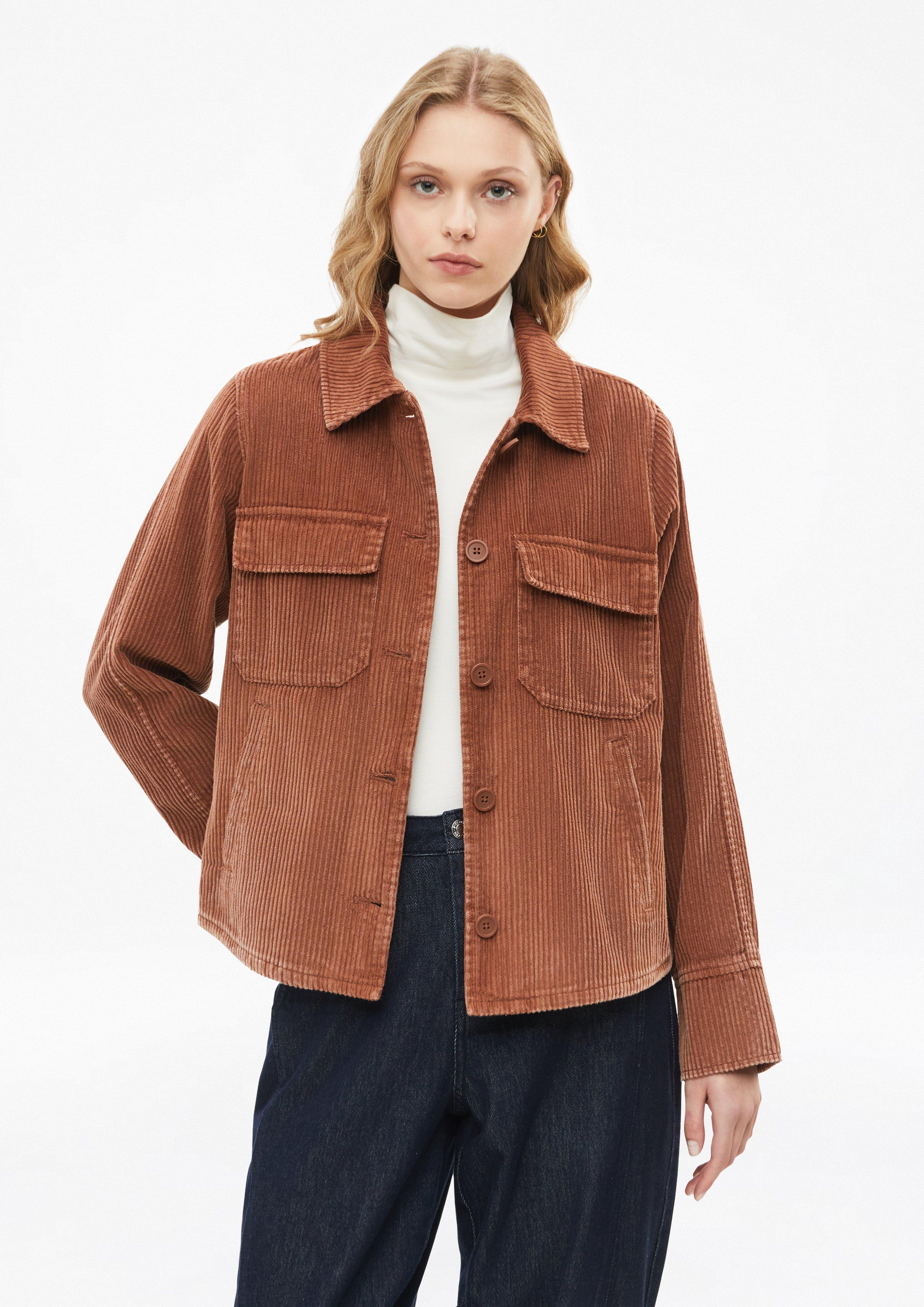 Overshirt aus Cord im Relaxed Fit in Farbe terrakotta von s.Oliver