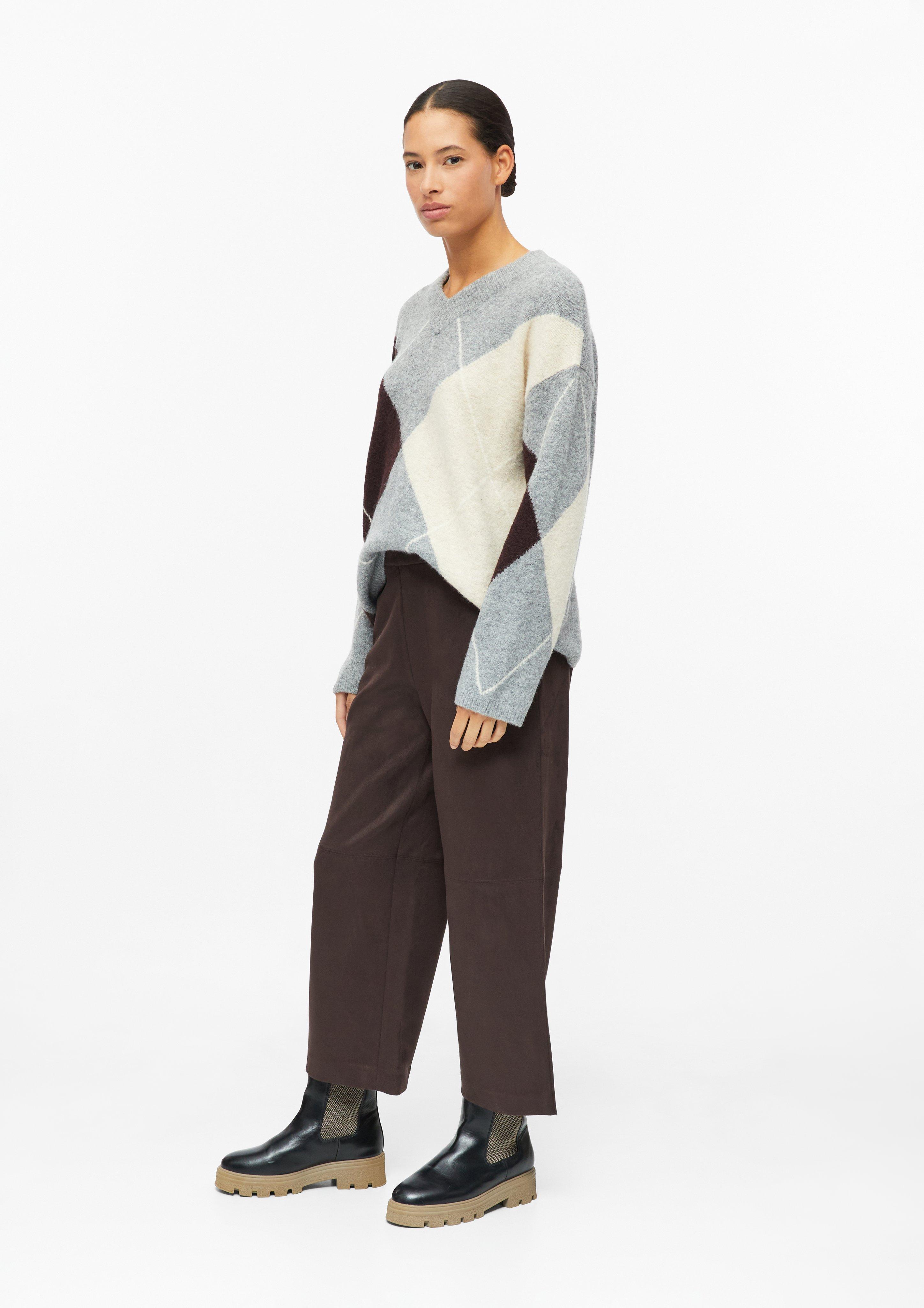 Women Suede-look culottes with an elastic waistband in brown by s.Oliver