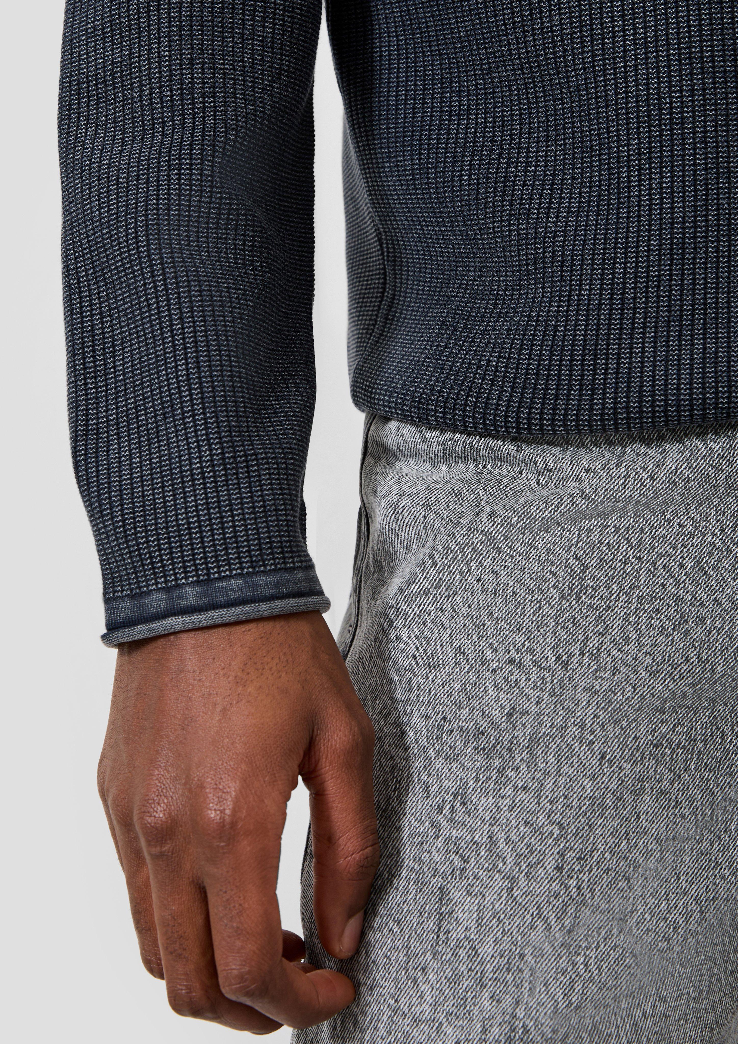 Hommes Pull en tricot en bleu de QS