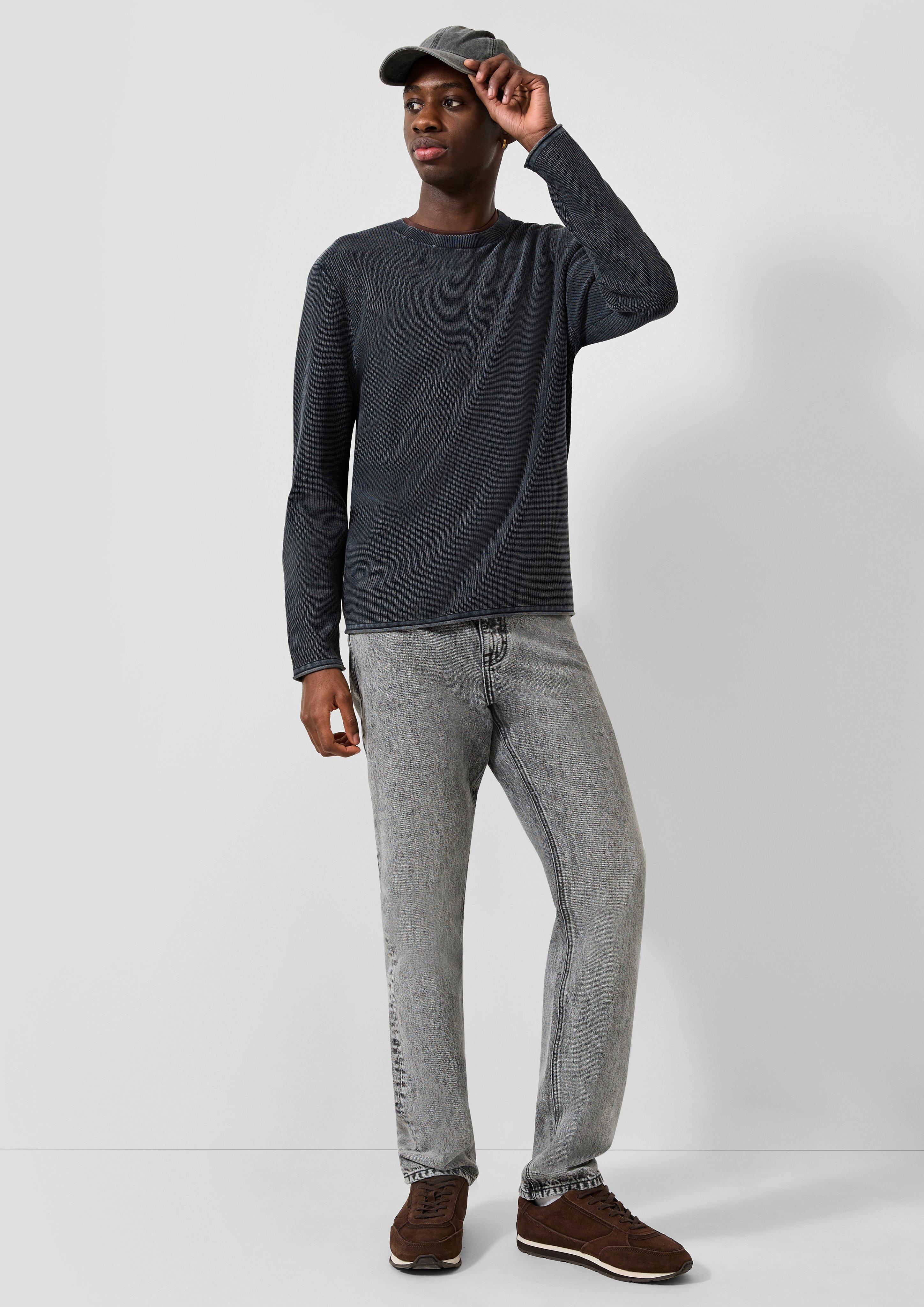 Hommes Pull en tricot en bleu de QS