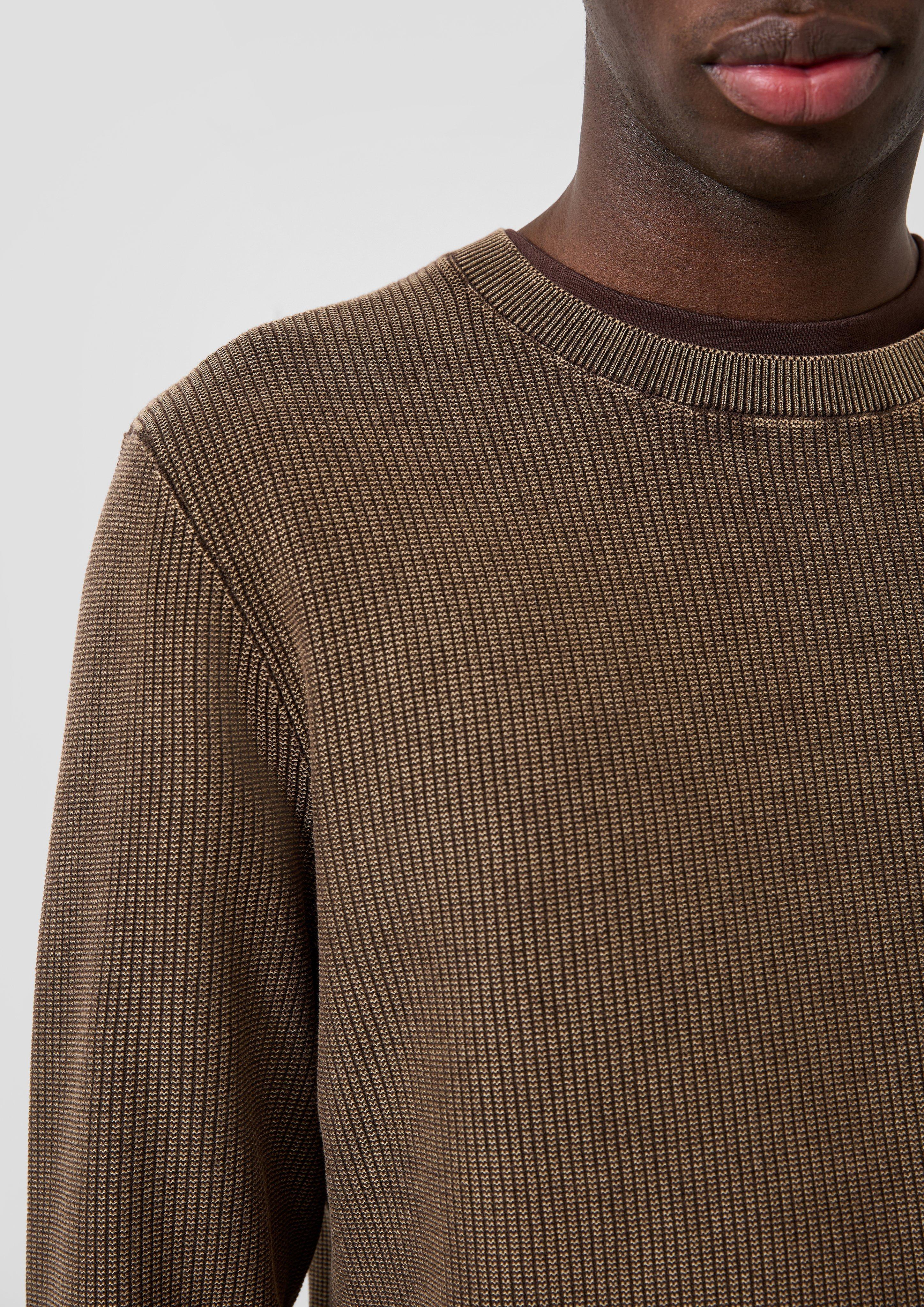 Hommes Pull en tricot en brun de QS