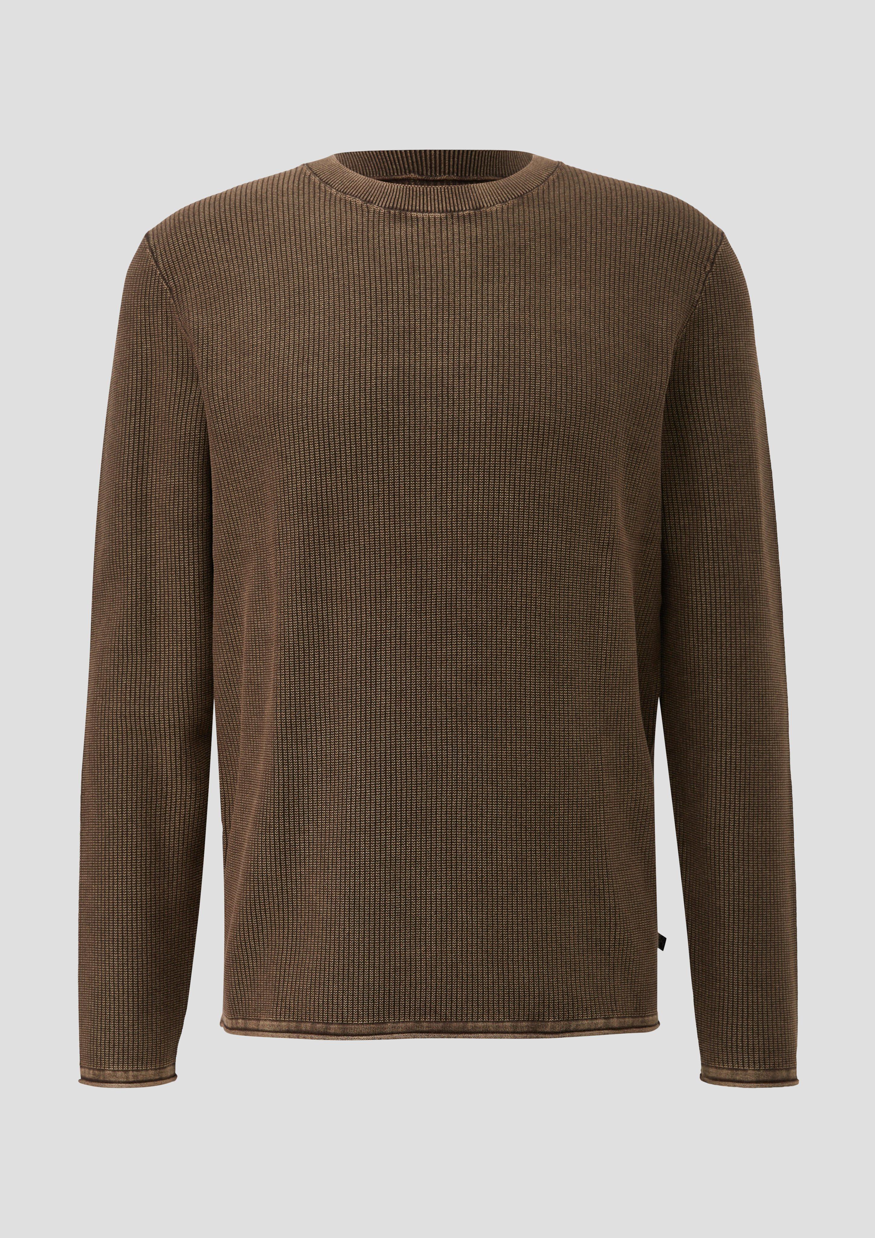 Hommes Pull en tricot en brun de QS