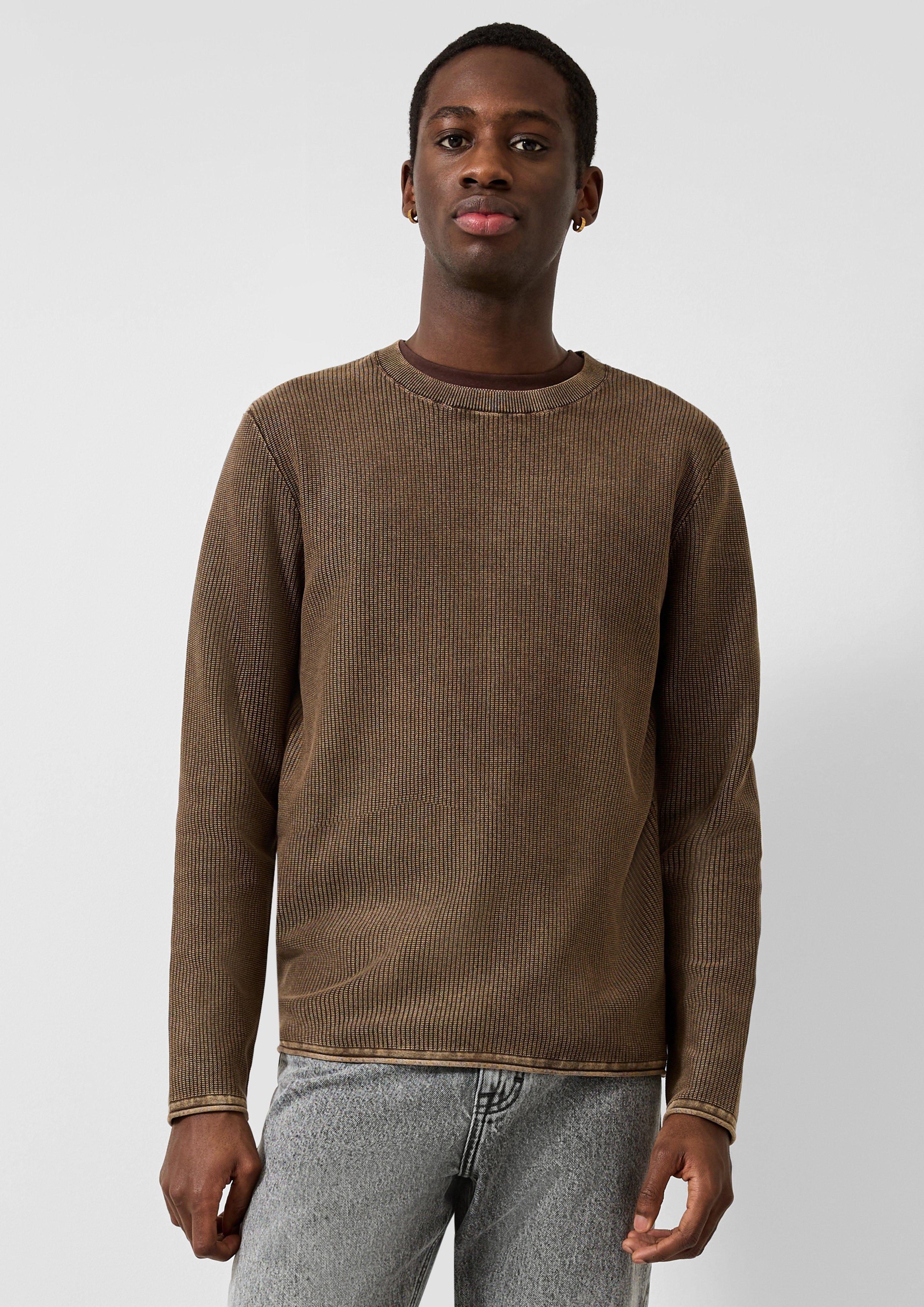 Hommes Pull en tricot en brun de QS