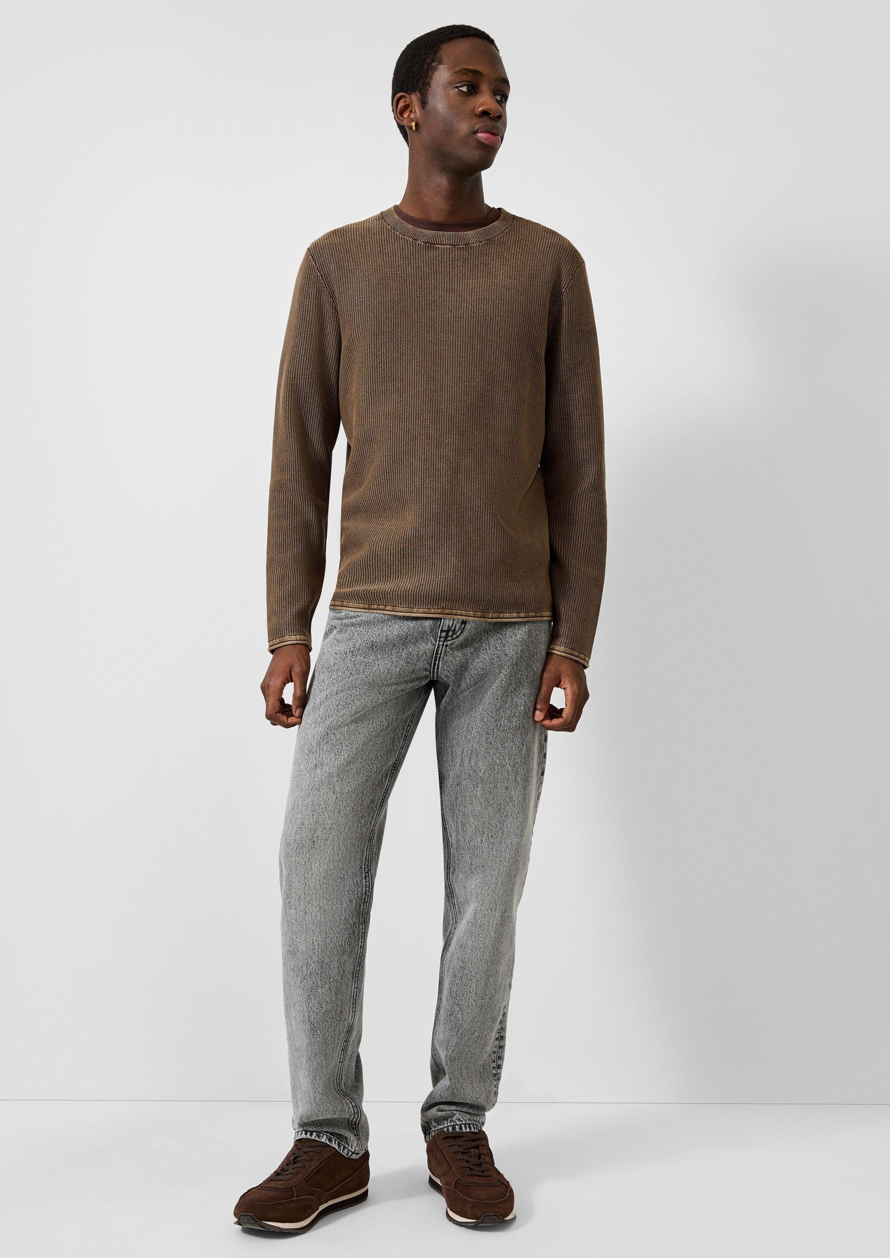 Hommes Pull en tricot en brun de QS