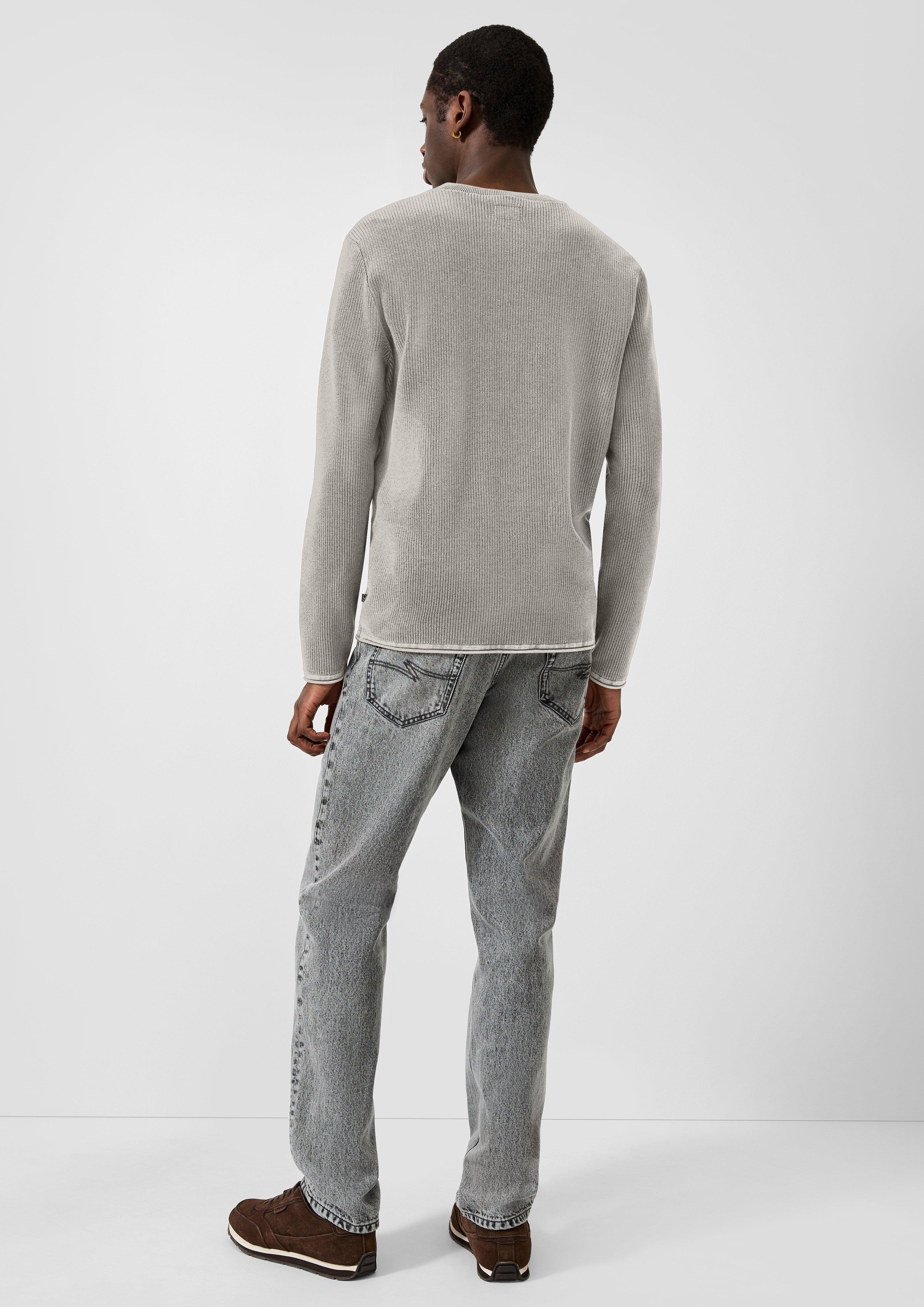 Men Knitted pullover in grey by QS