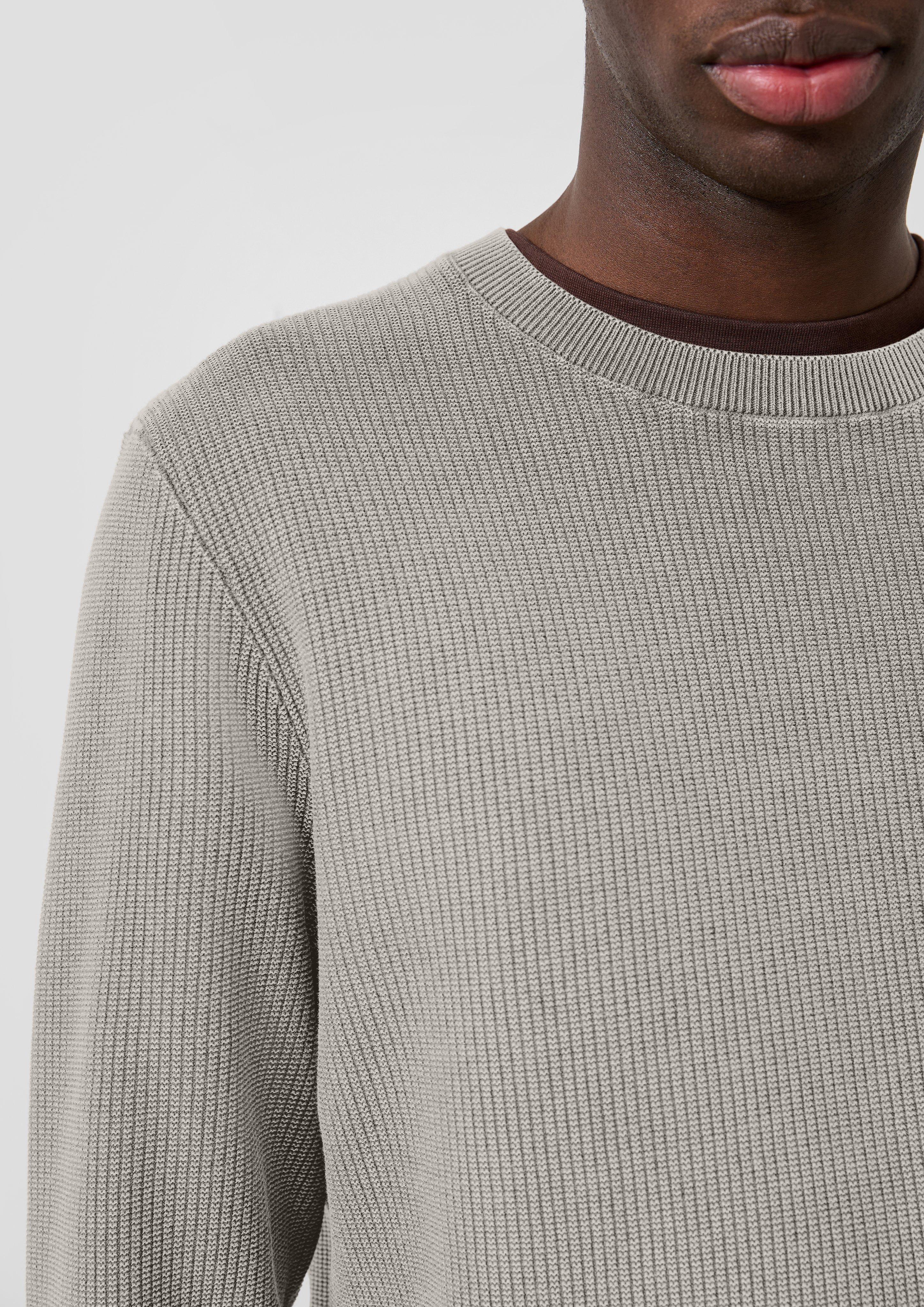 Men Knitted pullover in grey by QS