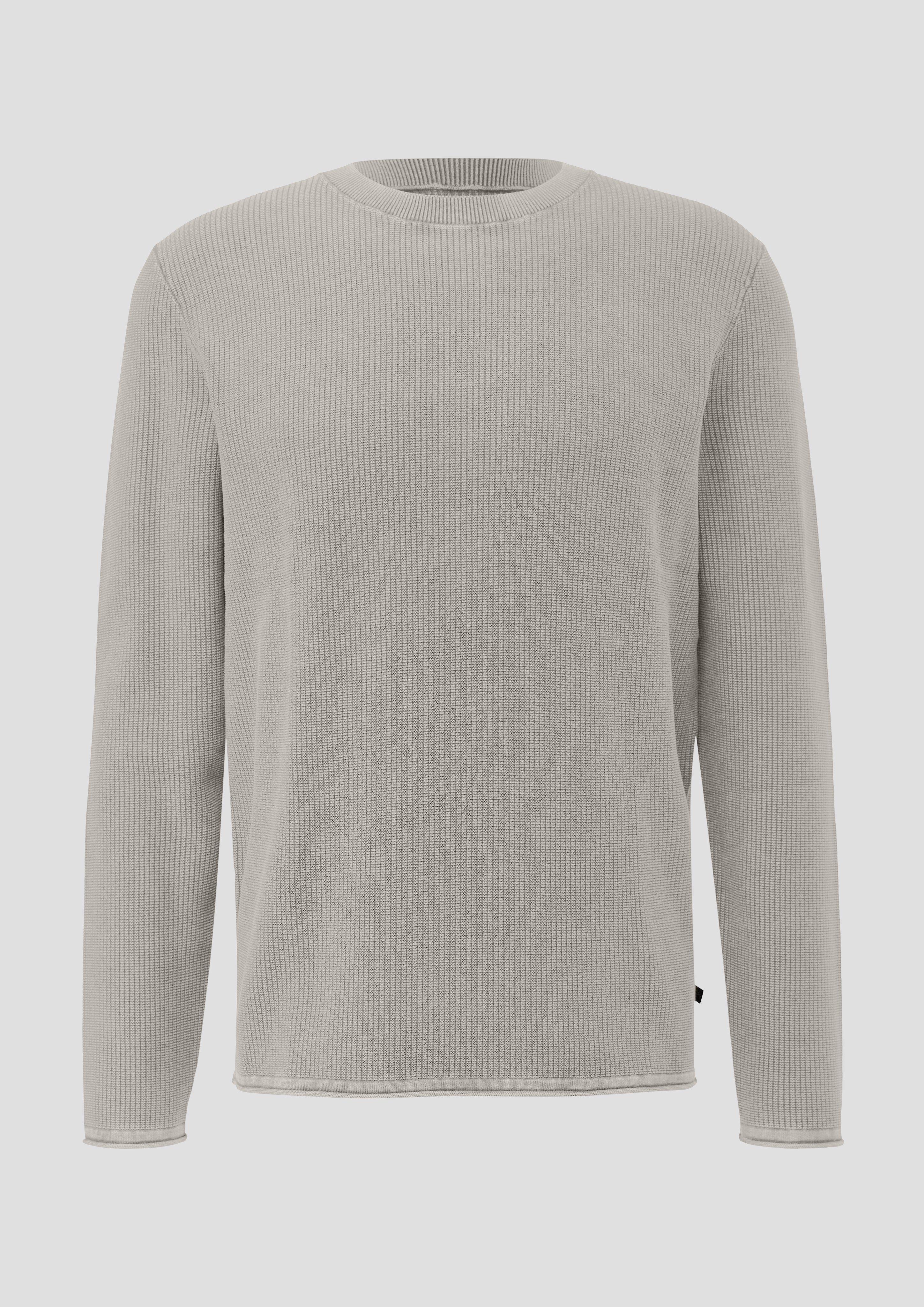 Men Knitted pullover in grey by QS
