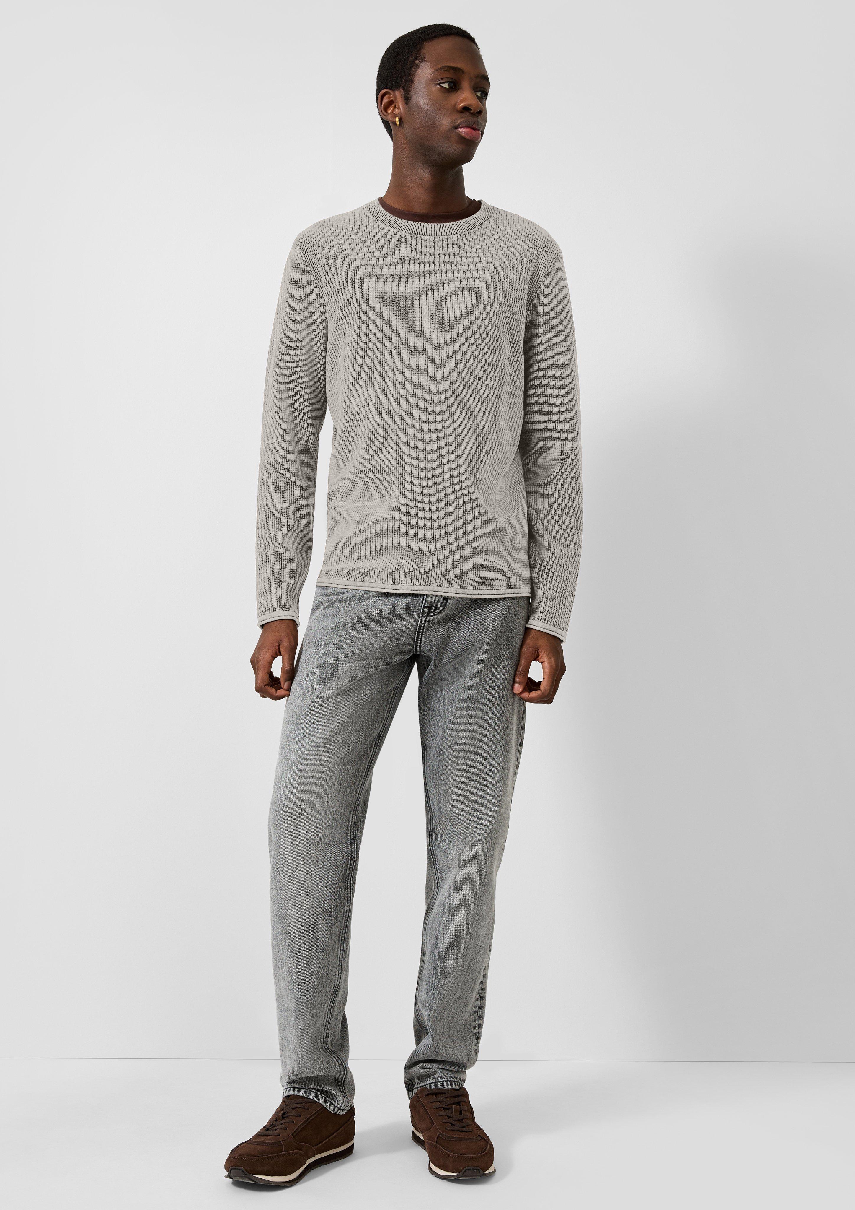Men Knitted pullover in grey by QS
