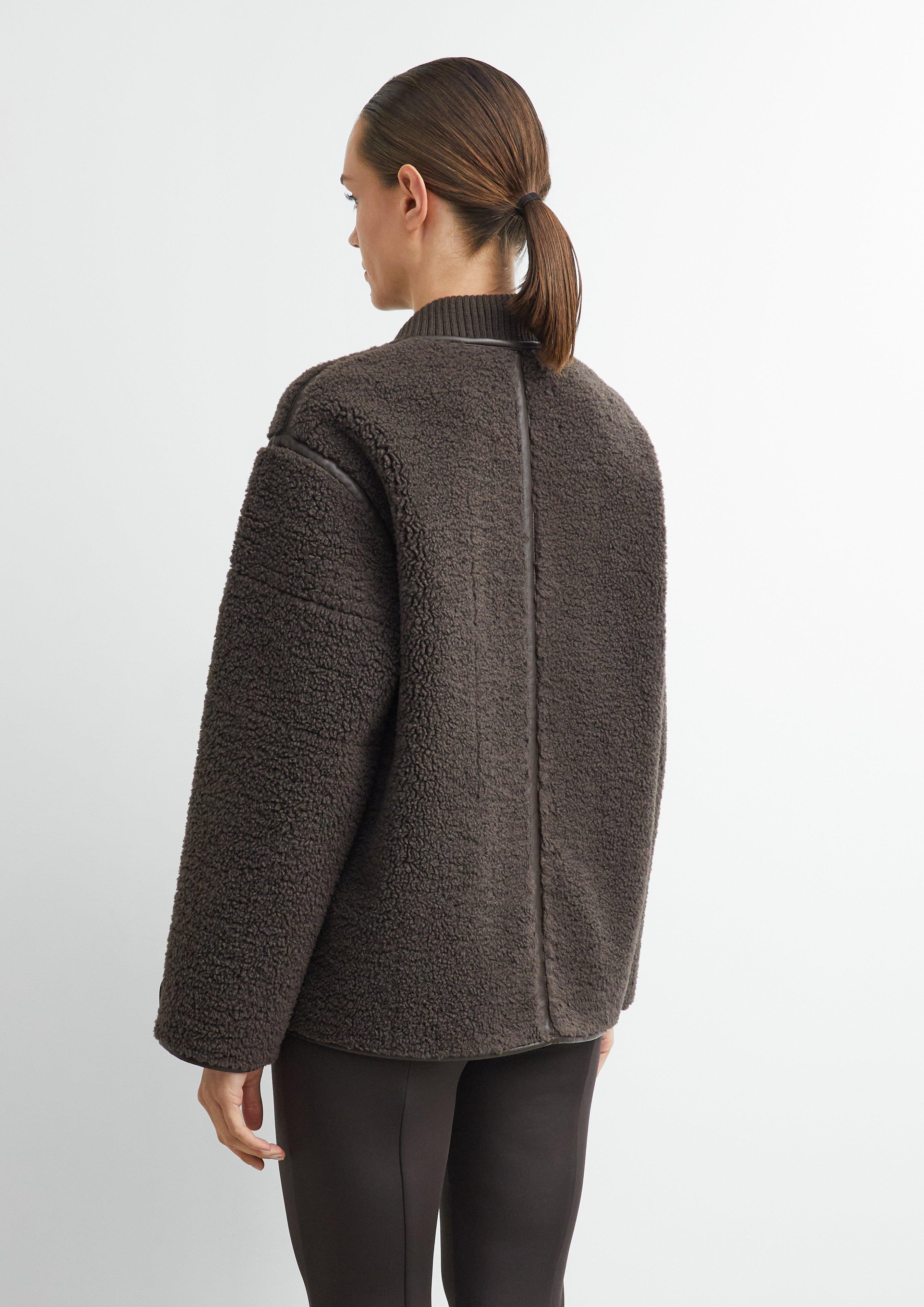 Teddy-Jacke im Loose Fit in braun von COMMA