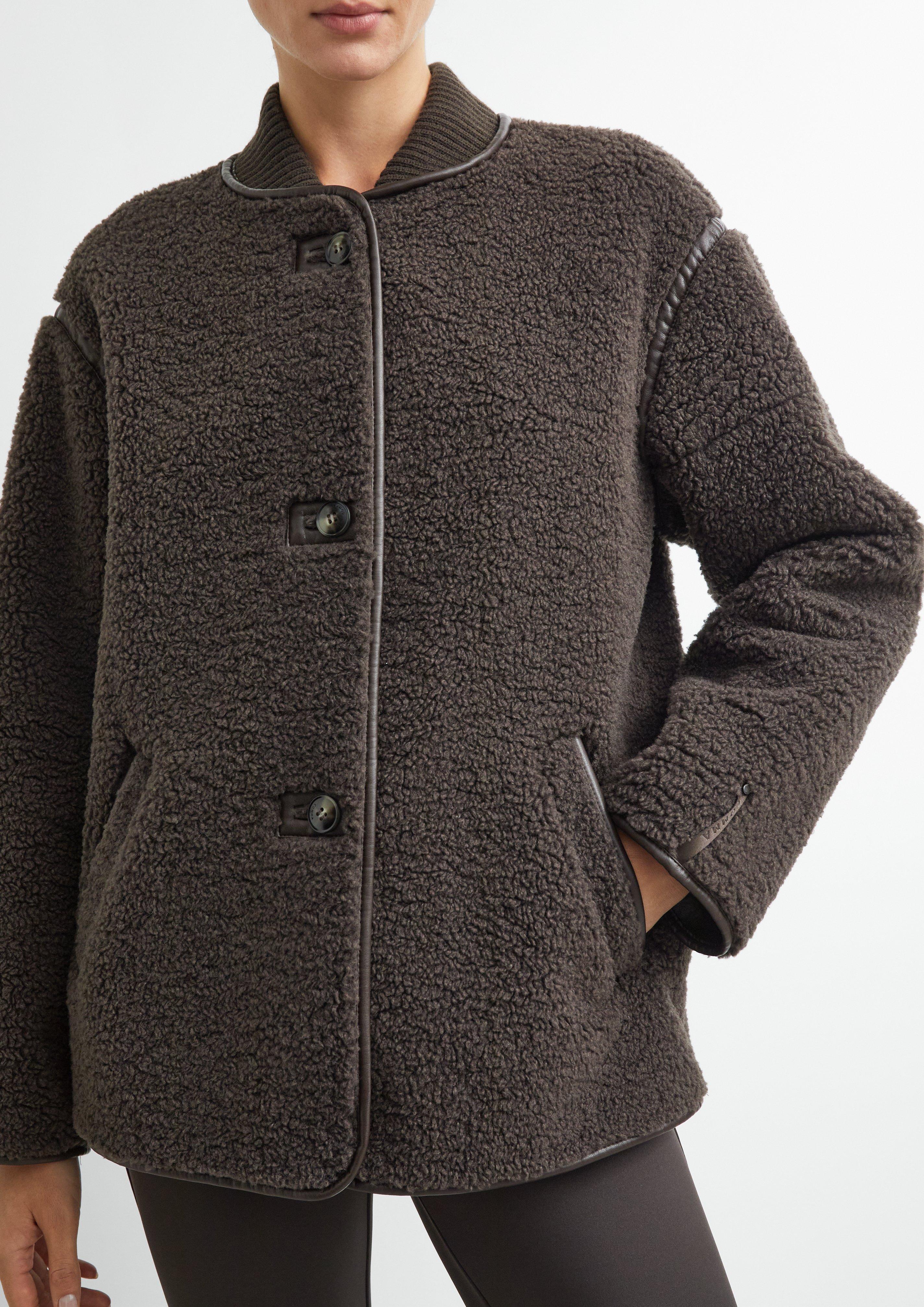 Teddy-Jacke im Loose Fit in braun von COMMA