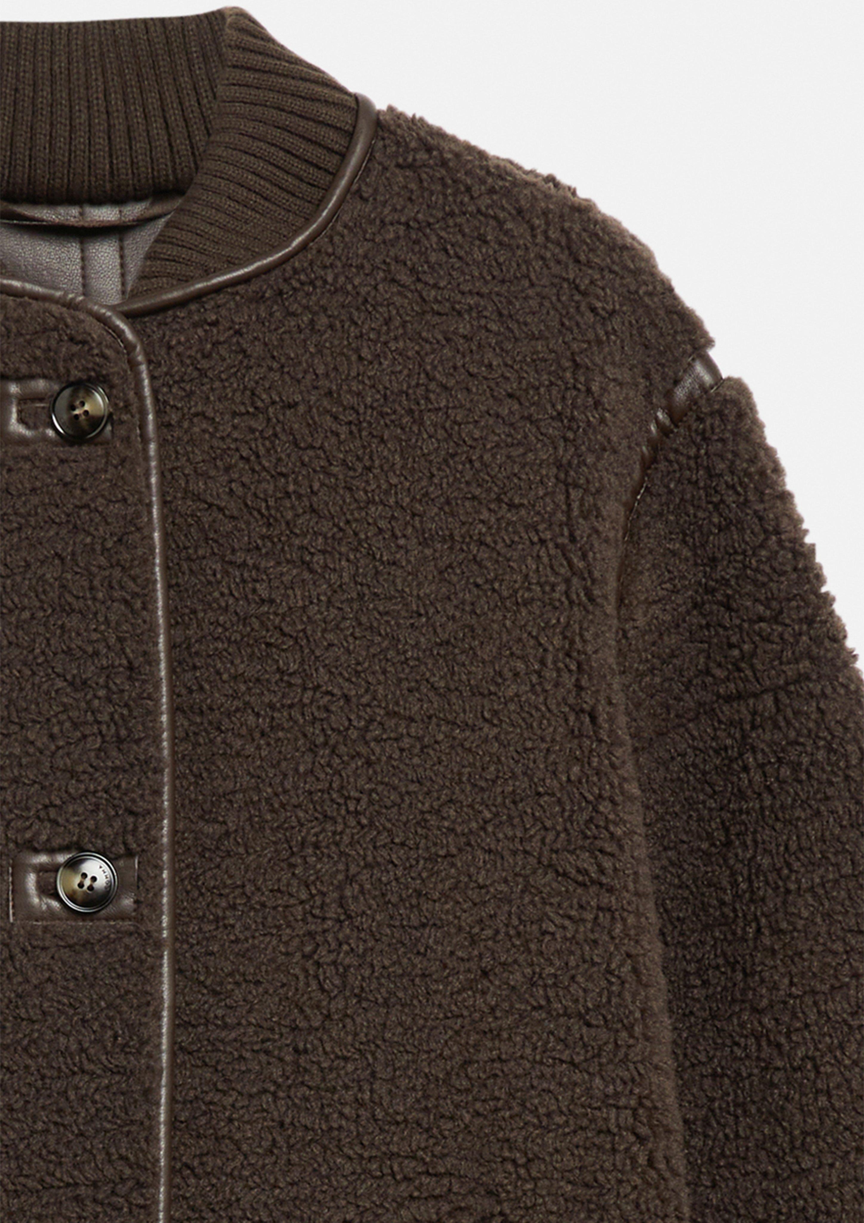 Teddy-Jacke im Loose Fit in braun von COMMA
