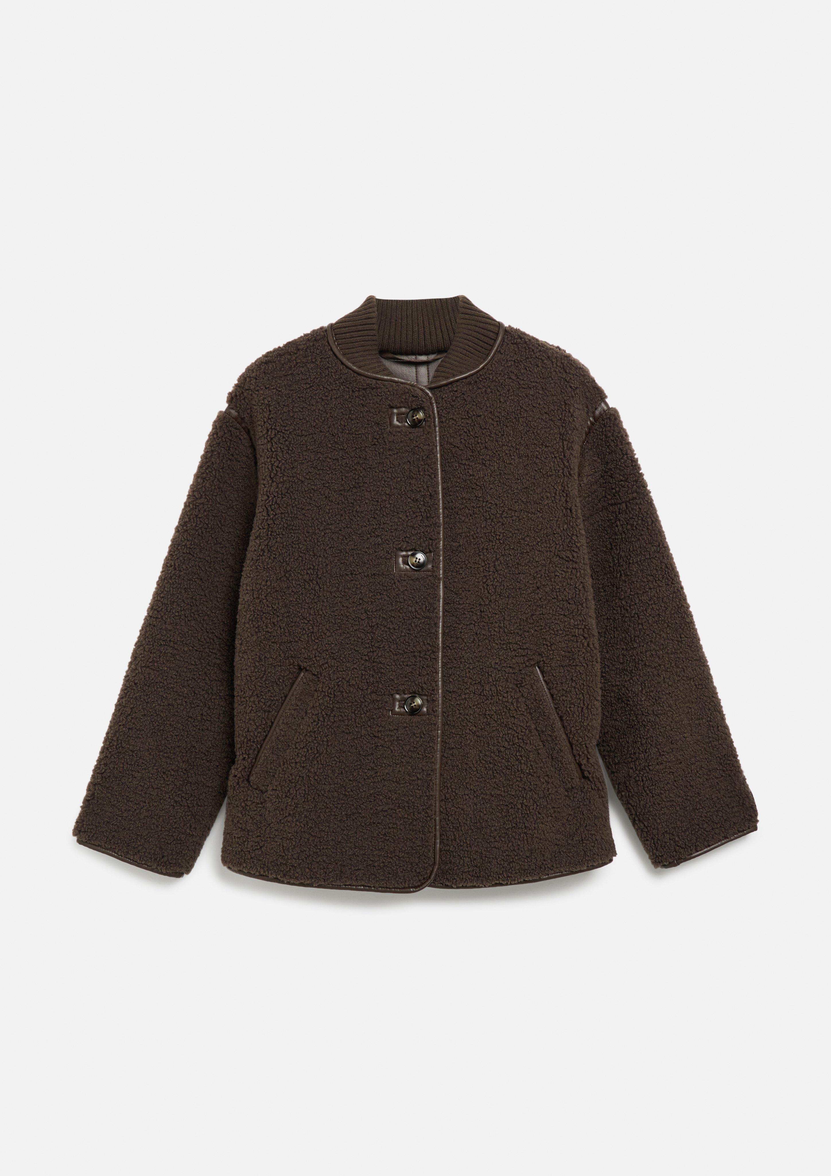 Teddy-Jacke im Loose Fit in braun von COMMA