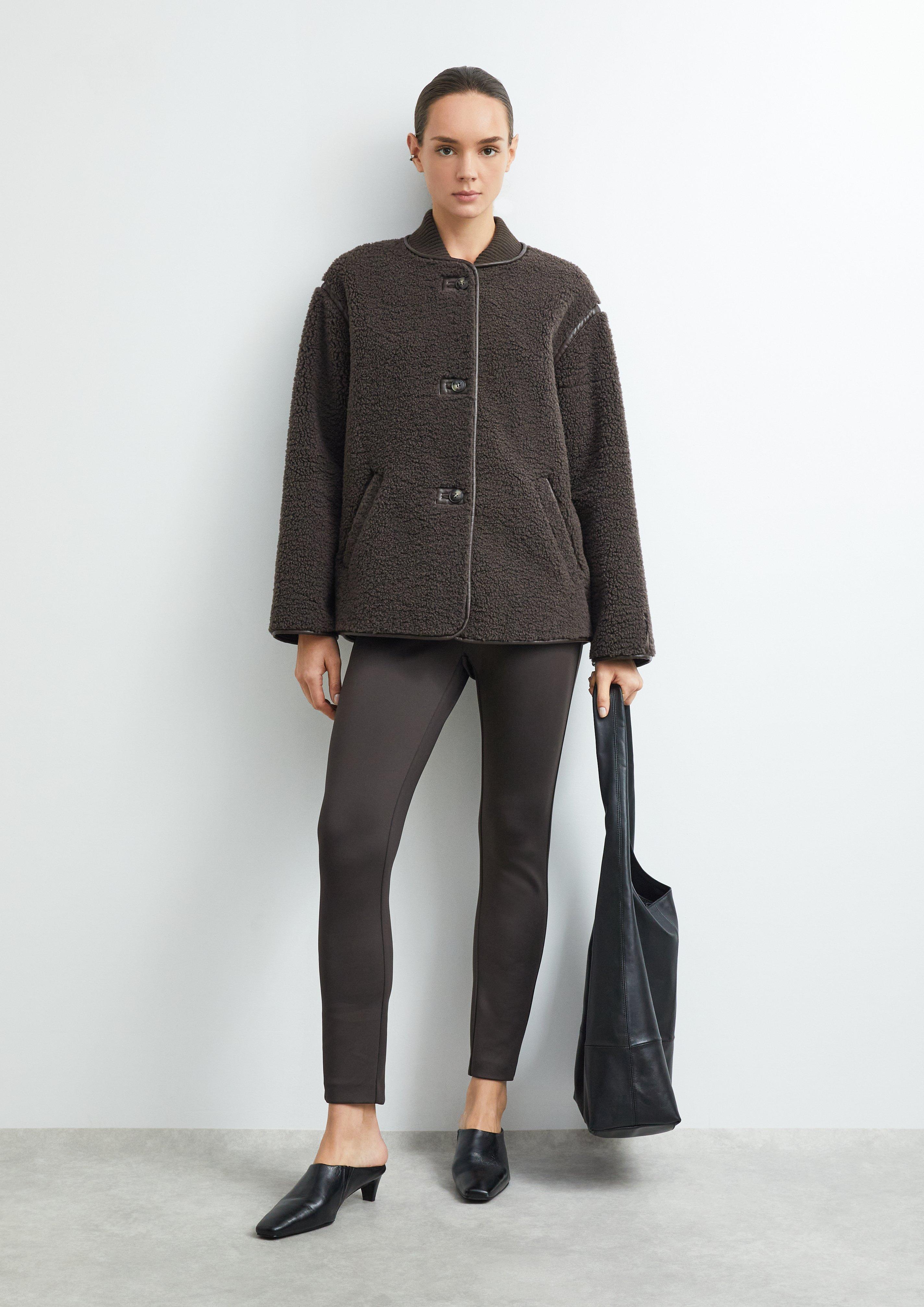 Teddy-Jacke im Loose Fit in braun von COMMA