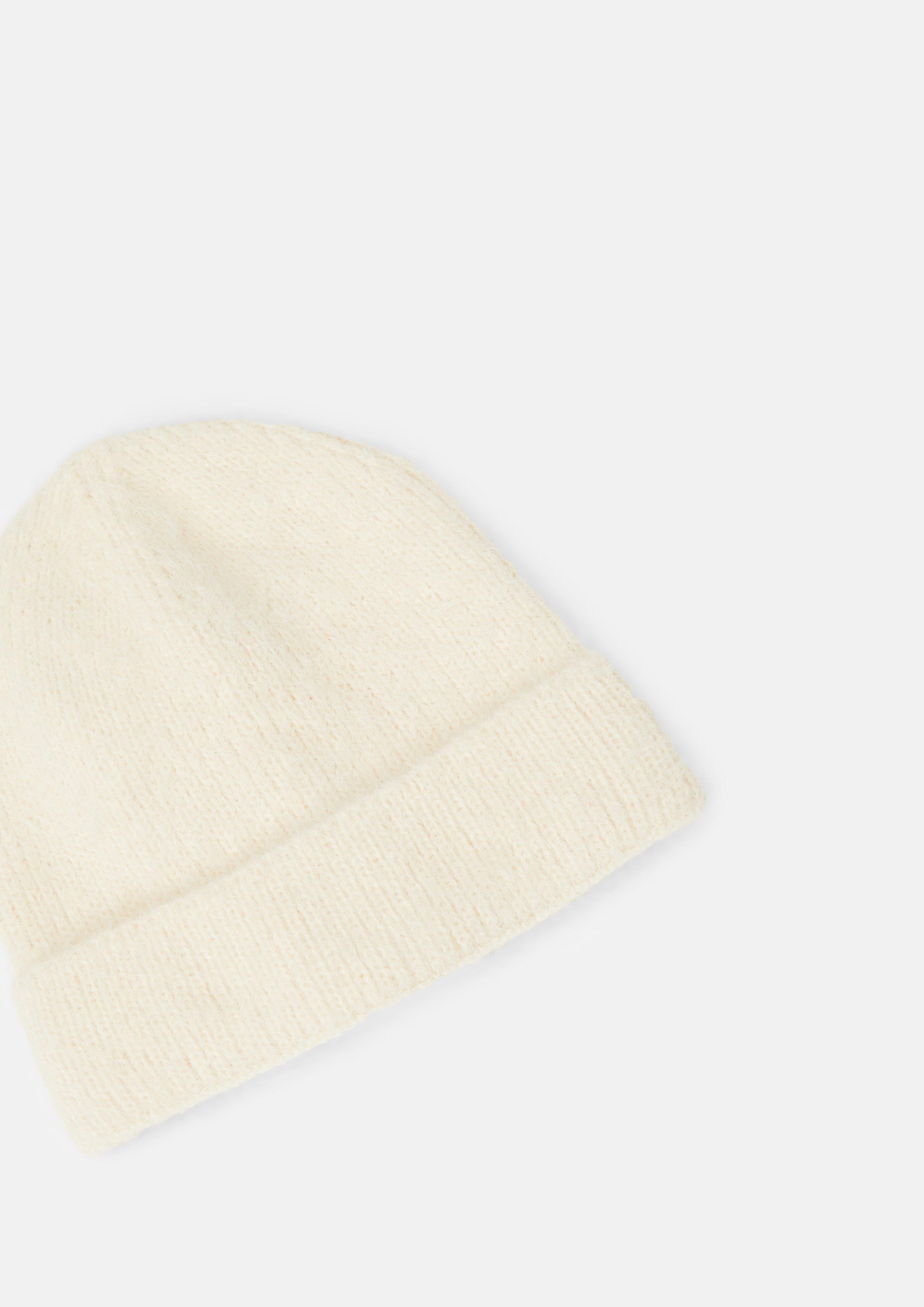 Junior Bonnet douillet en tricot côtelé en beige de s.Oliver