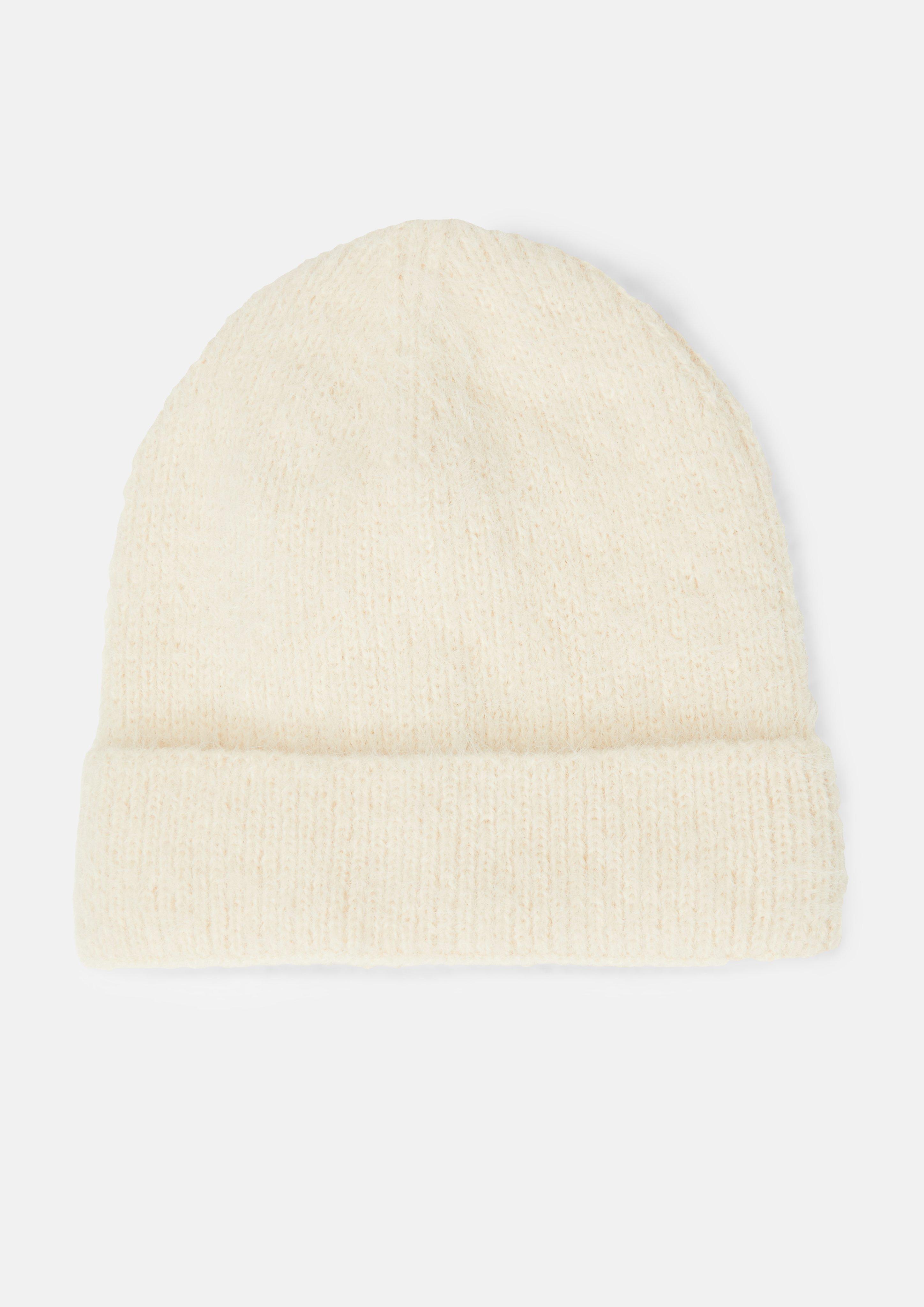 Junior Bonnet douillet en tricot côtelé en beige de s.Oliver