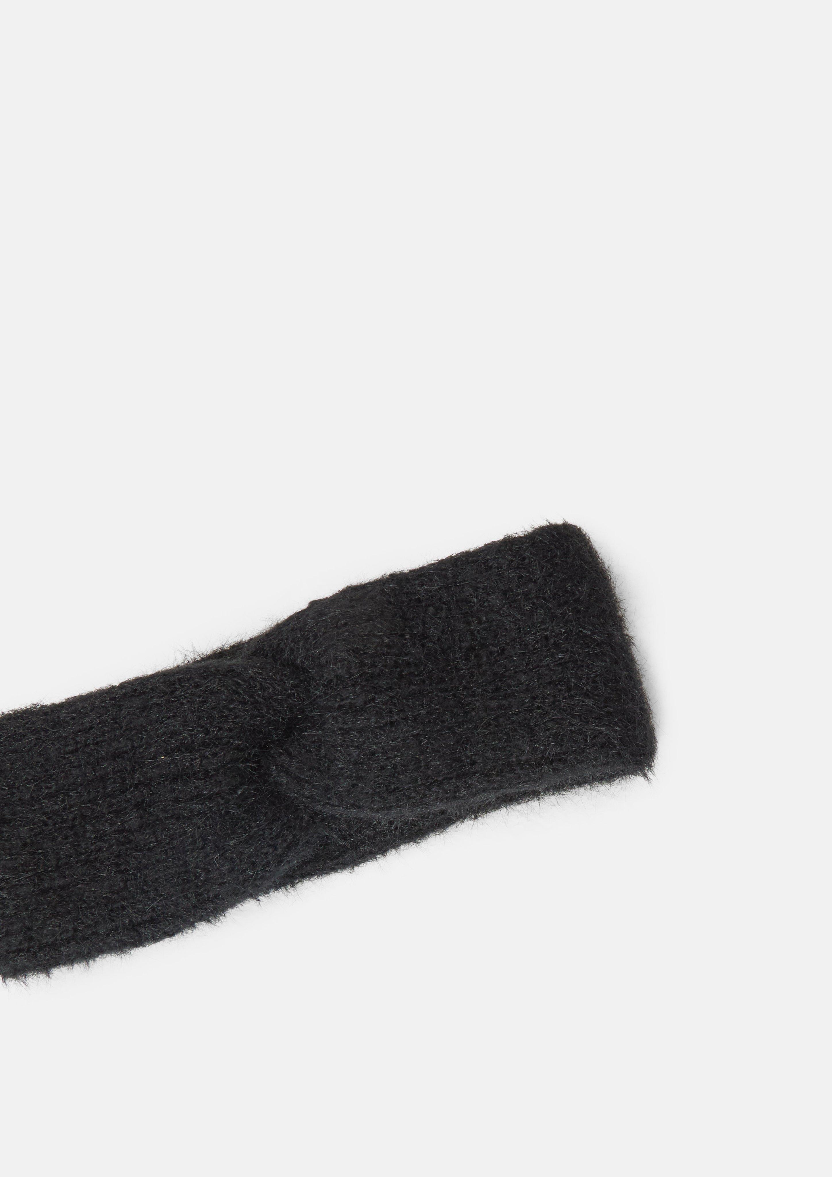 Junior Knusse hoofdband met gedraaid detail in zwart van s.Oliver