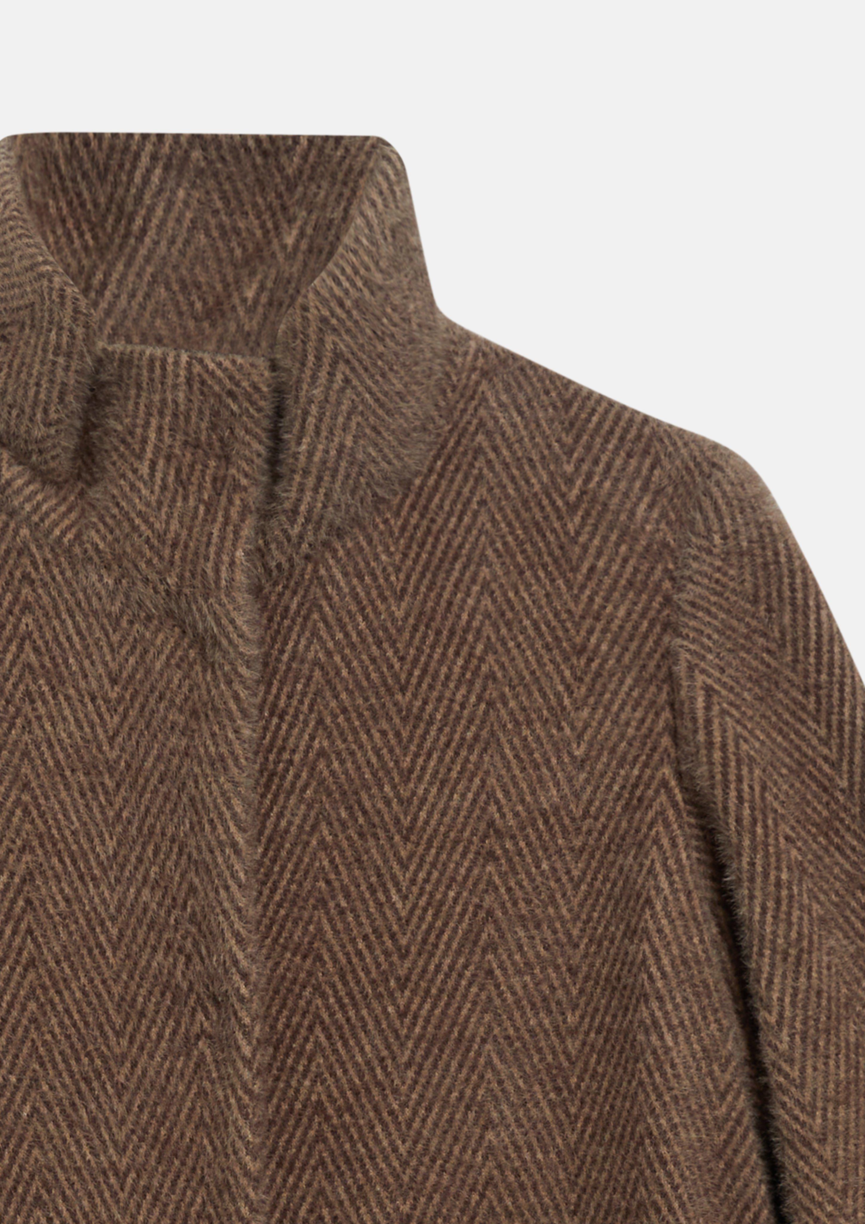 Dames Zachte jas met geribde manchetten in bruin van s.Oliver BLACK LABEL