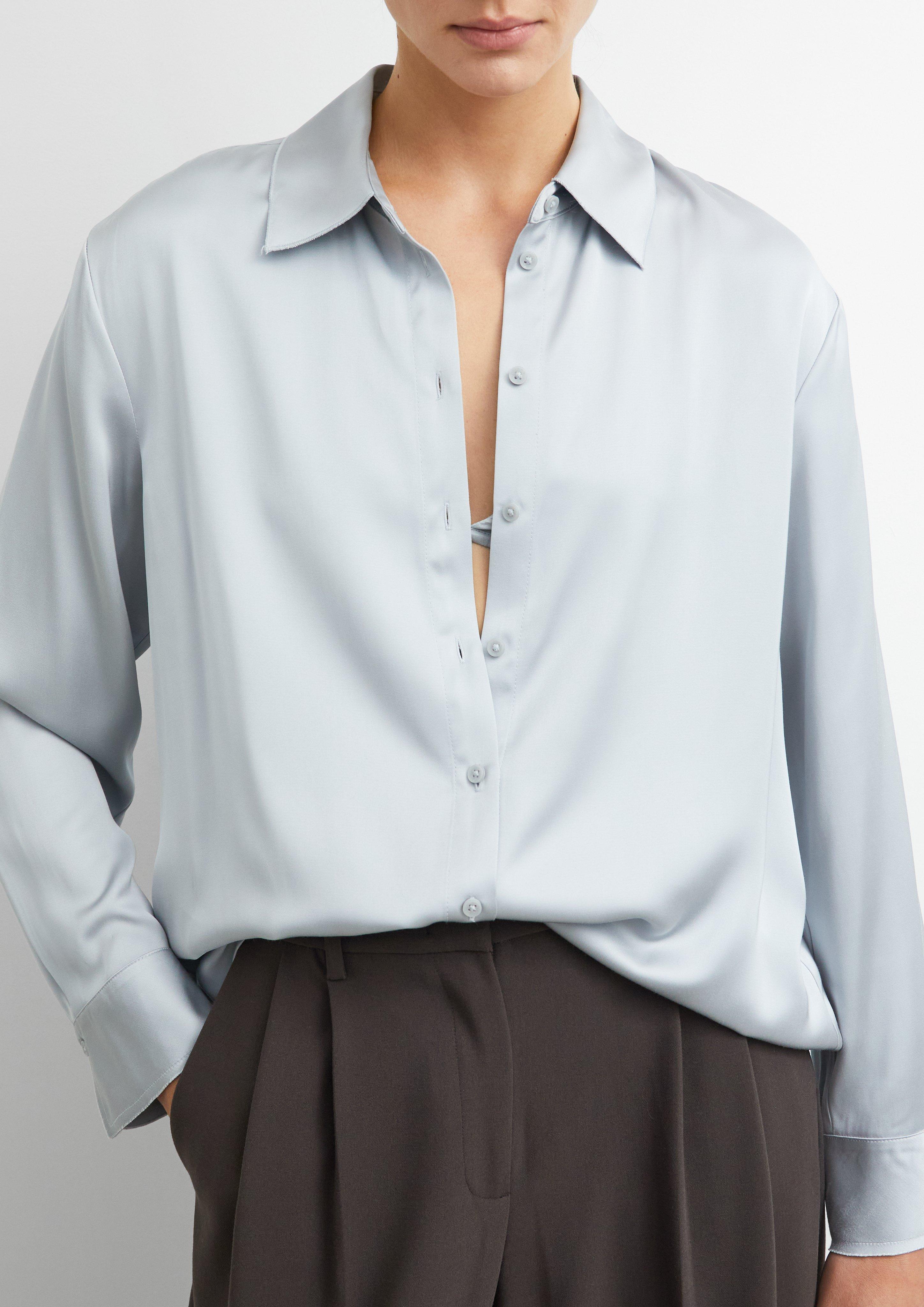 Bluse in grau von COMMA