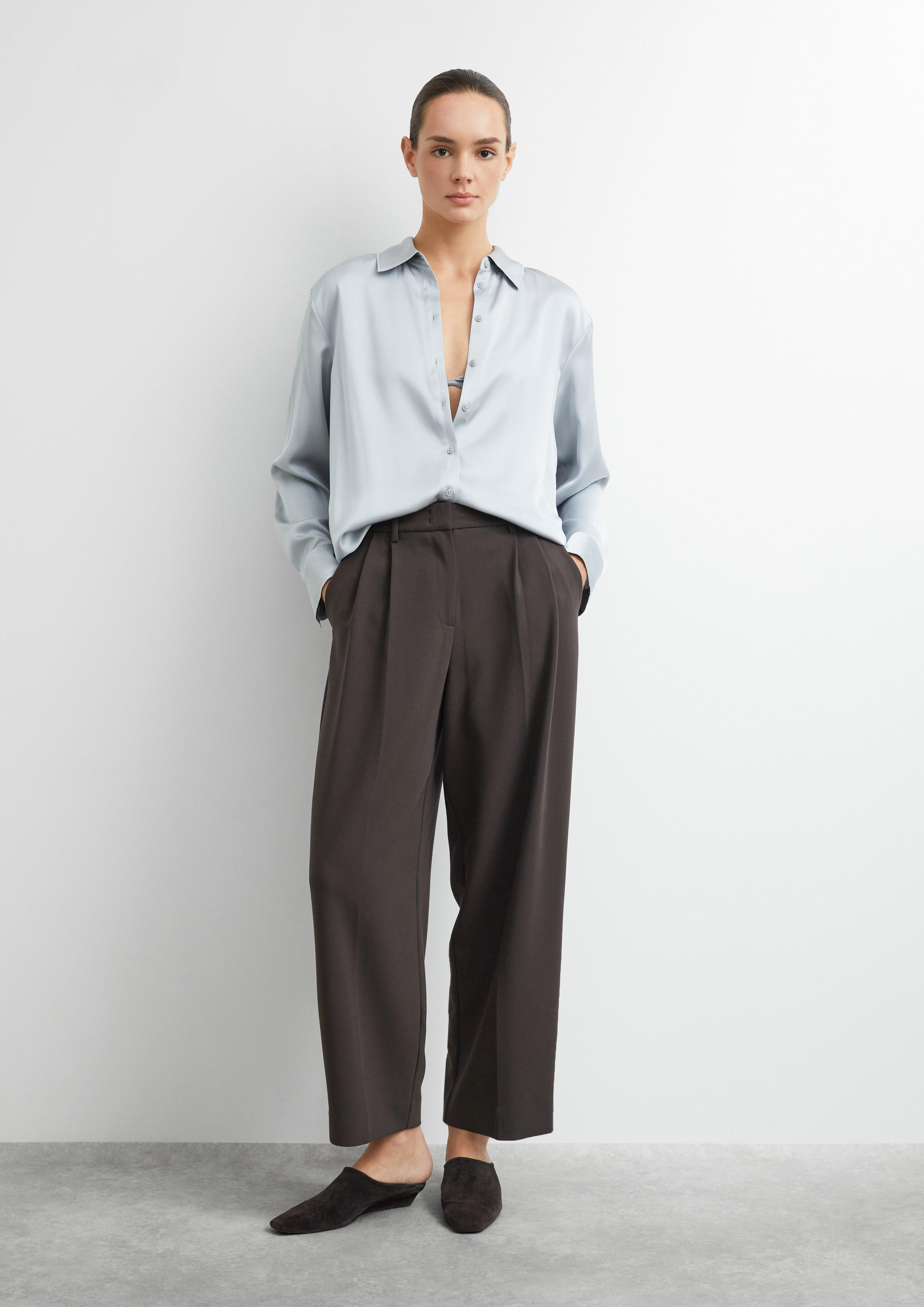 Bluse in grau von COMMA