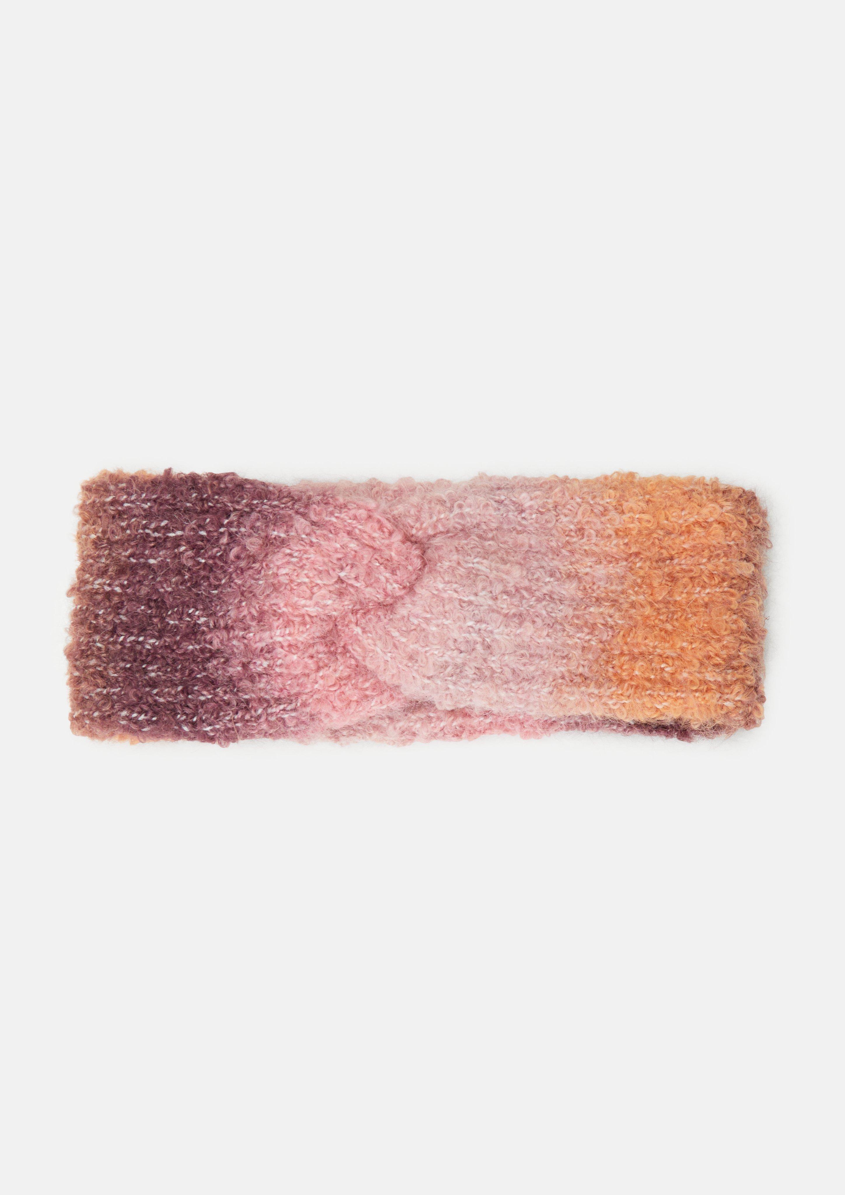 Zachte hoofdband met knoop en kleurverloop in roze van s.Oliver