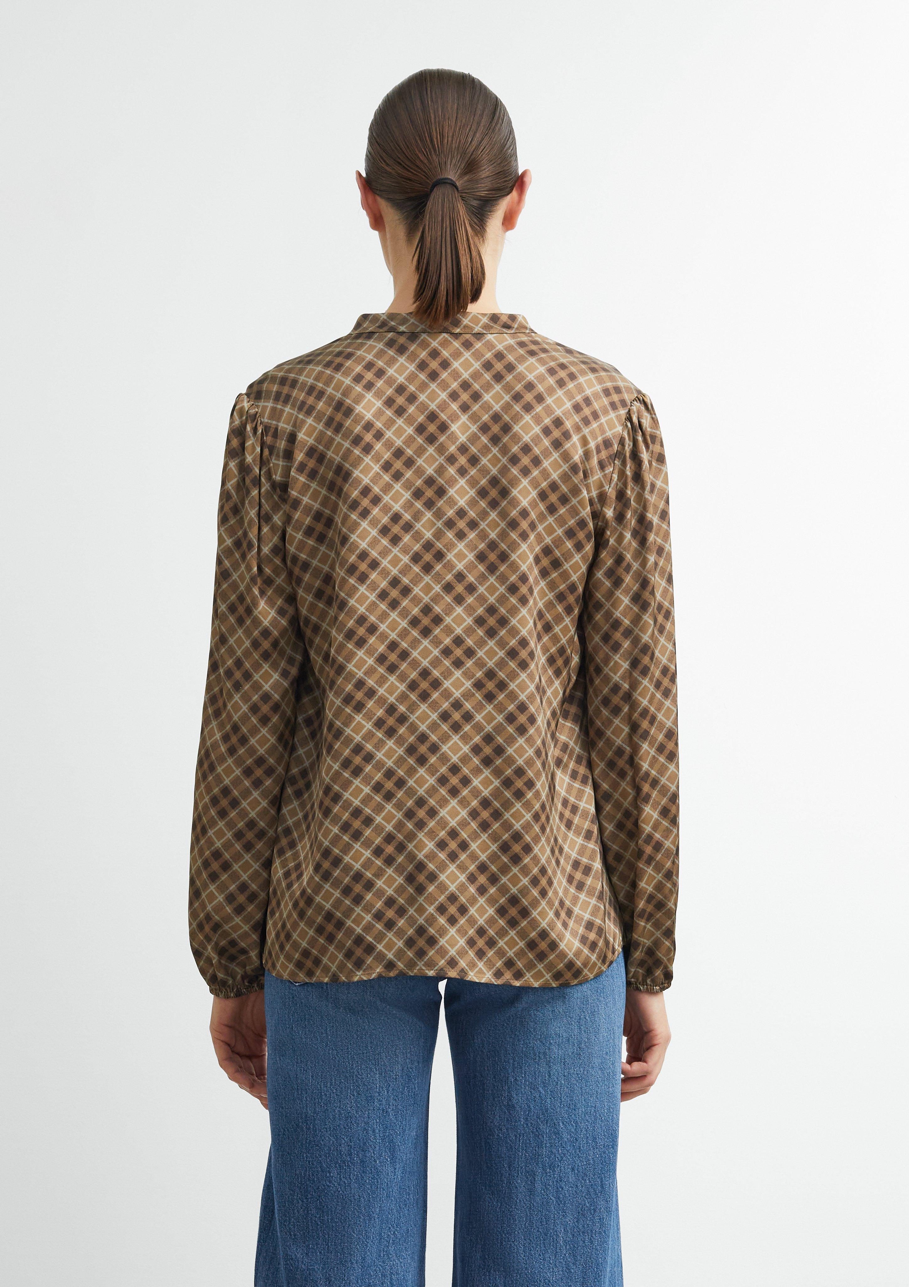 Printed blouse made of 100% viscose in brown by COMMA