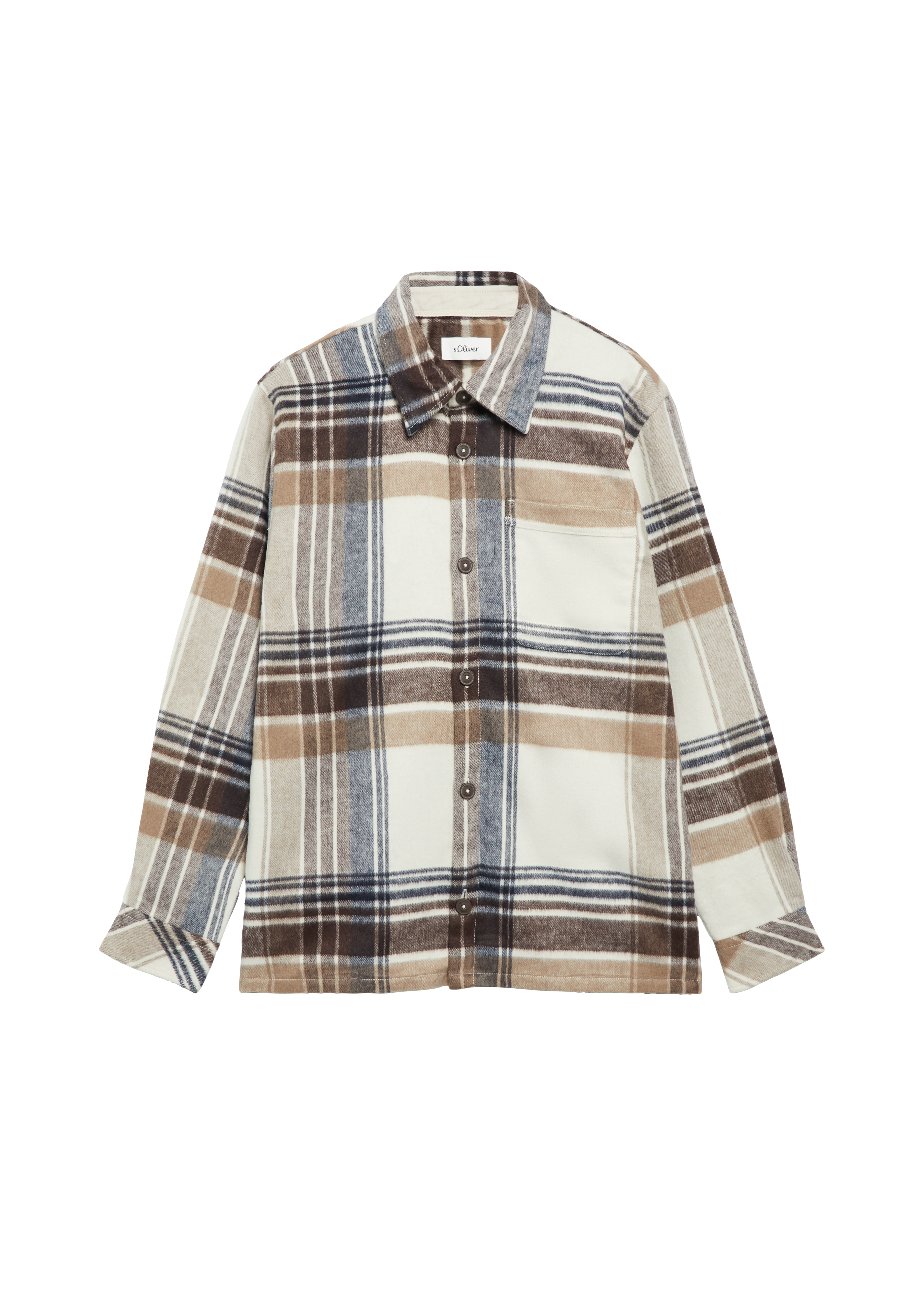 Geruit overshirt met opgestikte zakken