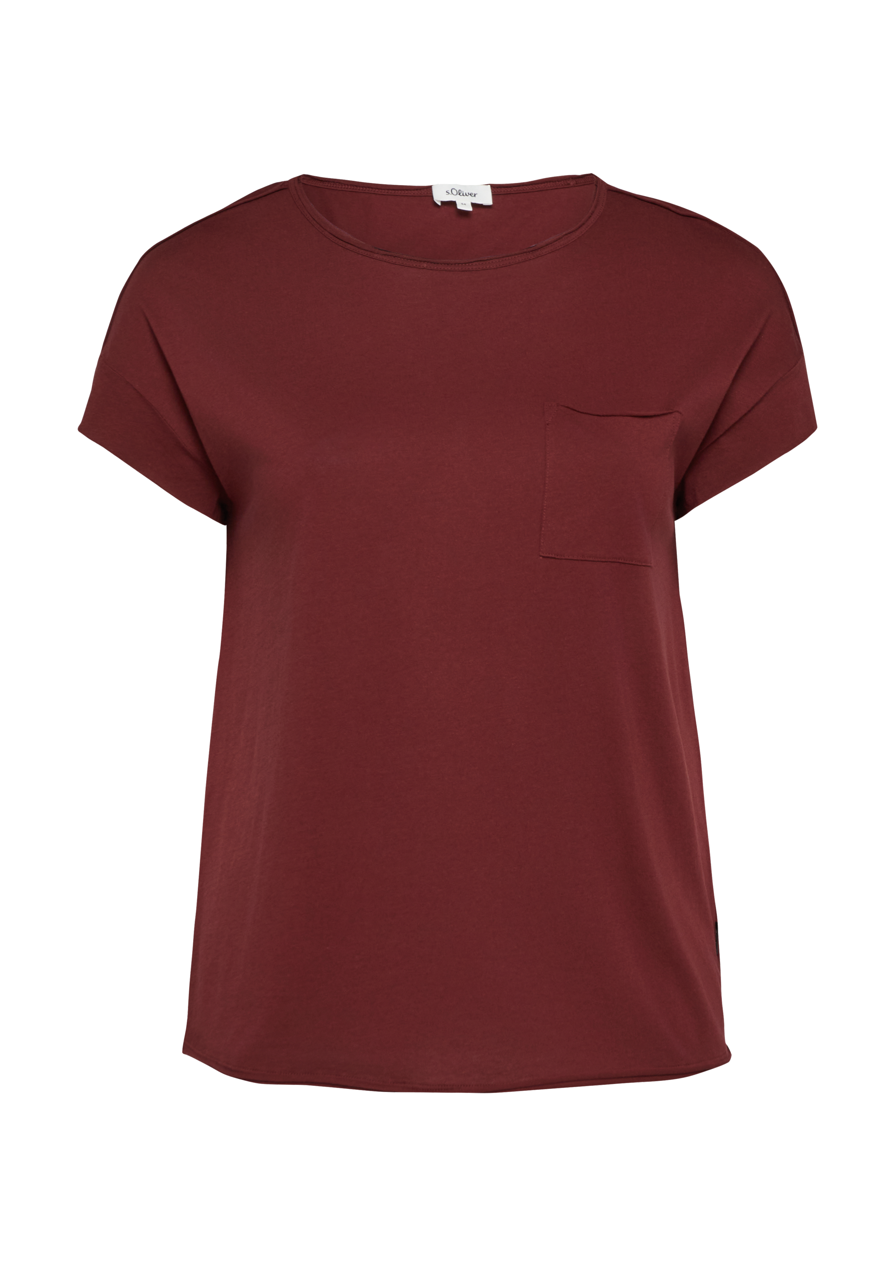Mouwloos jersey T-shirt met ronde hals en borstzakje