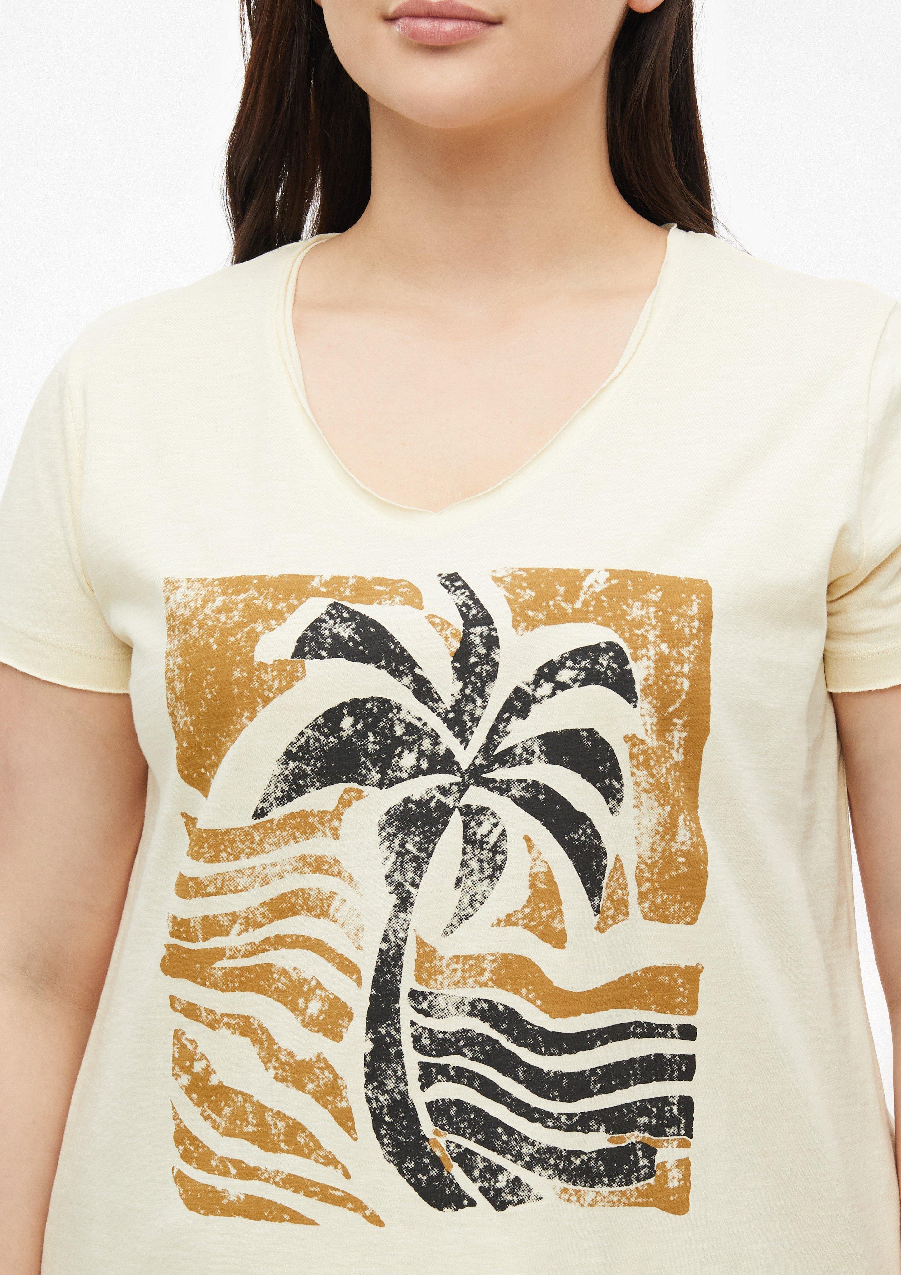 Dames T-Shirt in beige van s.Oliver CURVE