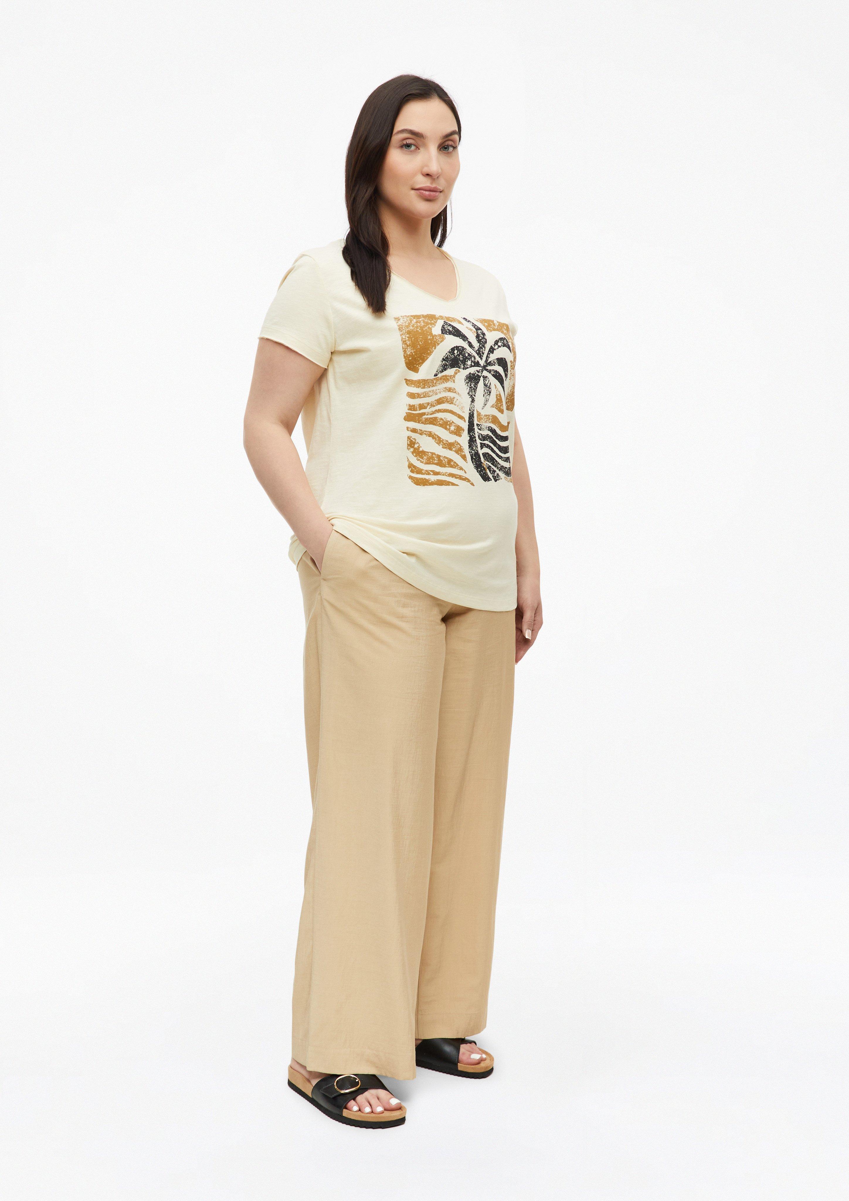 Dames T-Shirt in beige van s.Oliver CURVE
