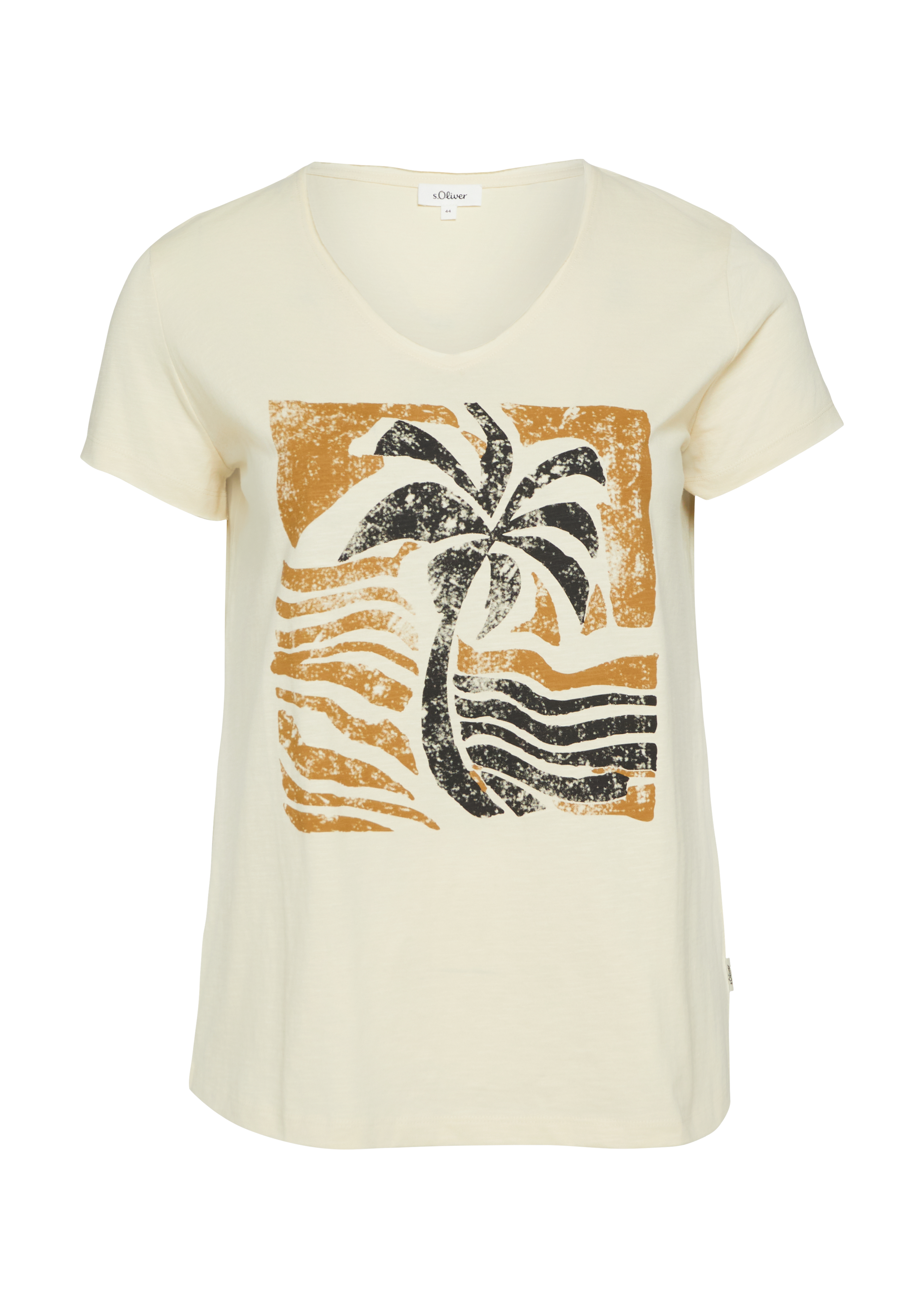 S.Oliver T-Shirt Donna Girocollo - Canotta Comoda Con Costine E Spalle Sovrapposte