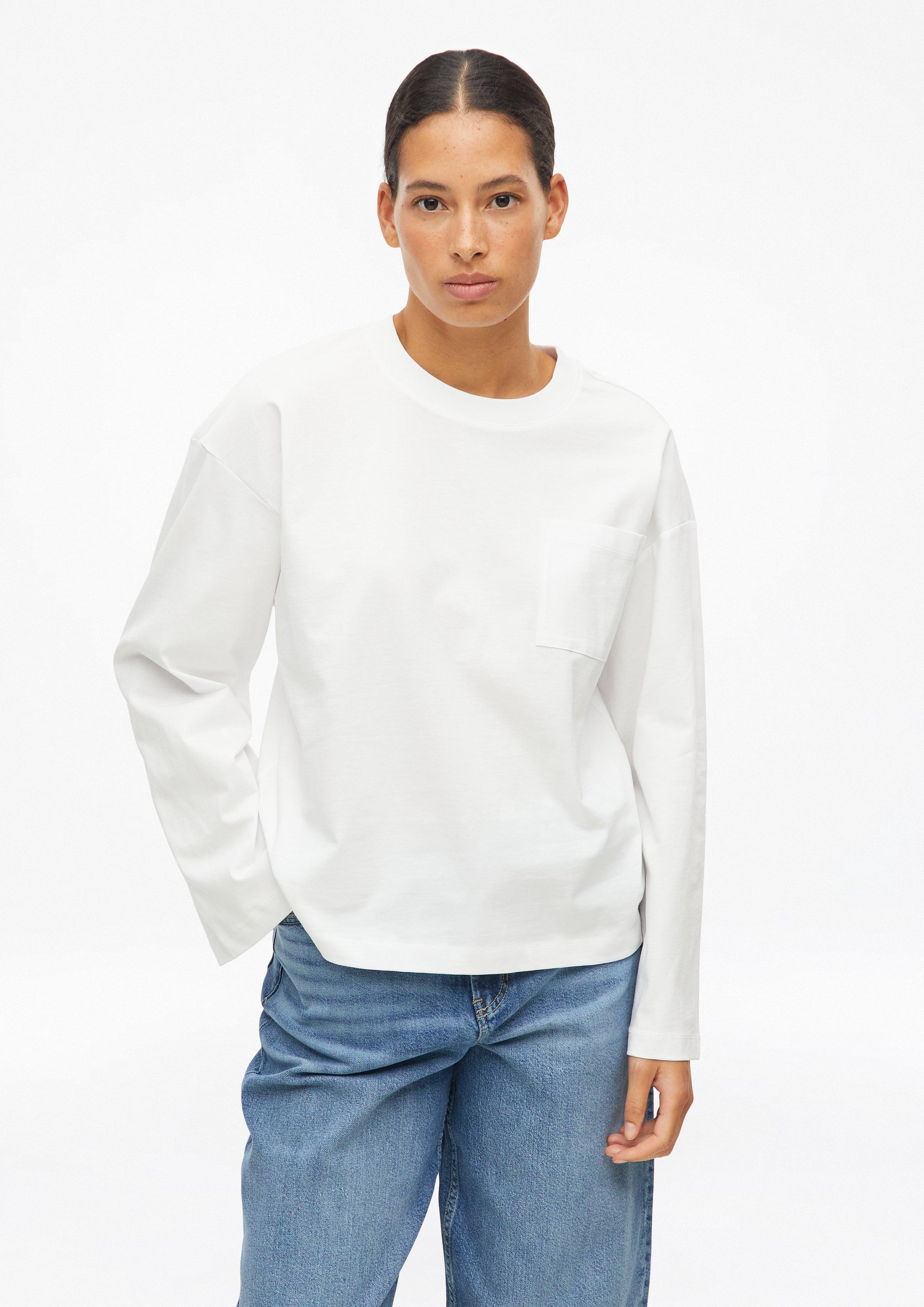 T-shirt with loose sleeves in white by s.Oliver