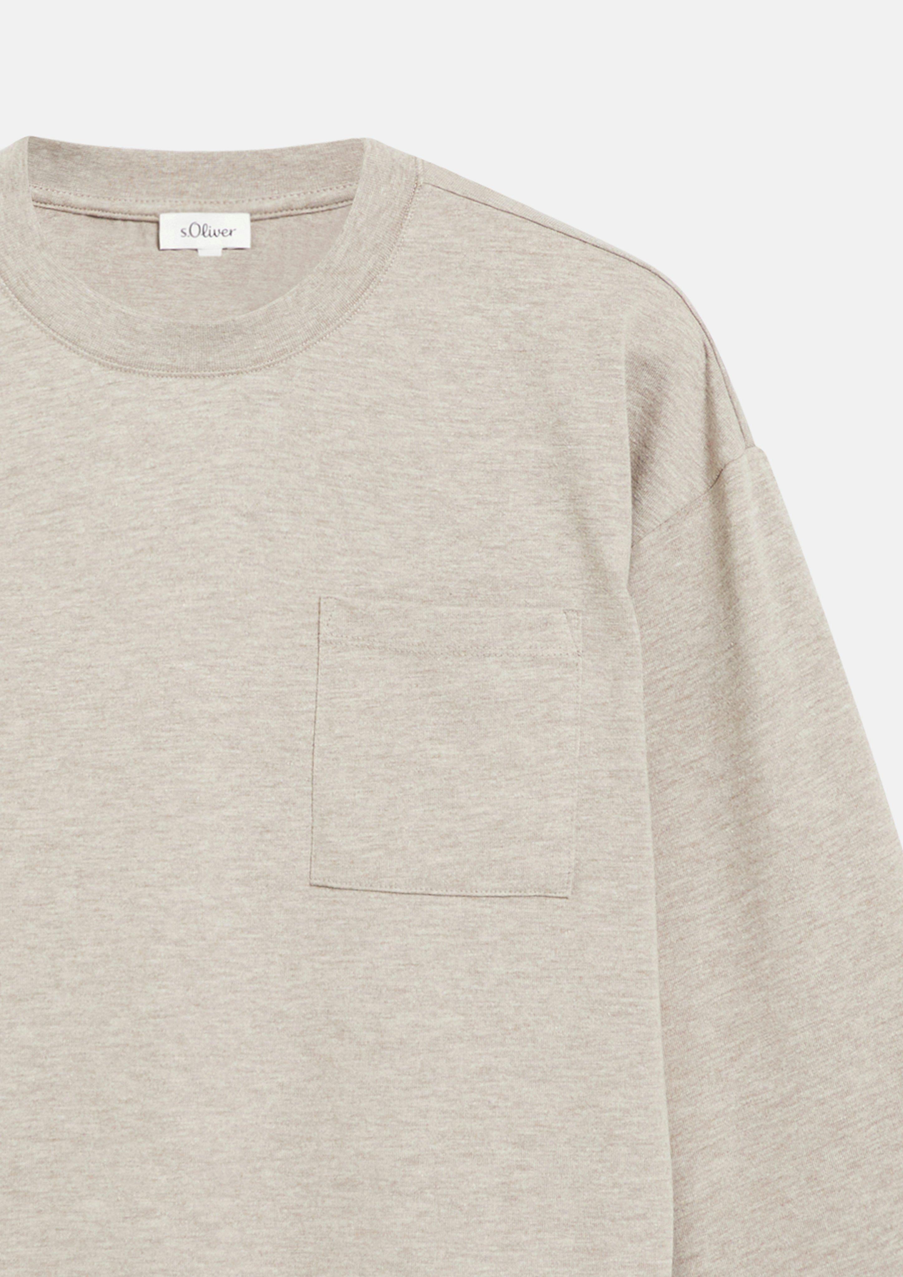 Femmes T-shirt à manches larges en brun de s.Oliver