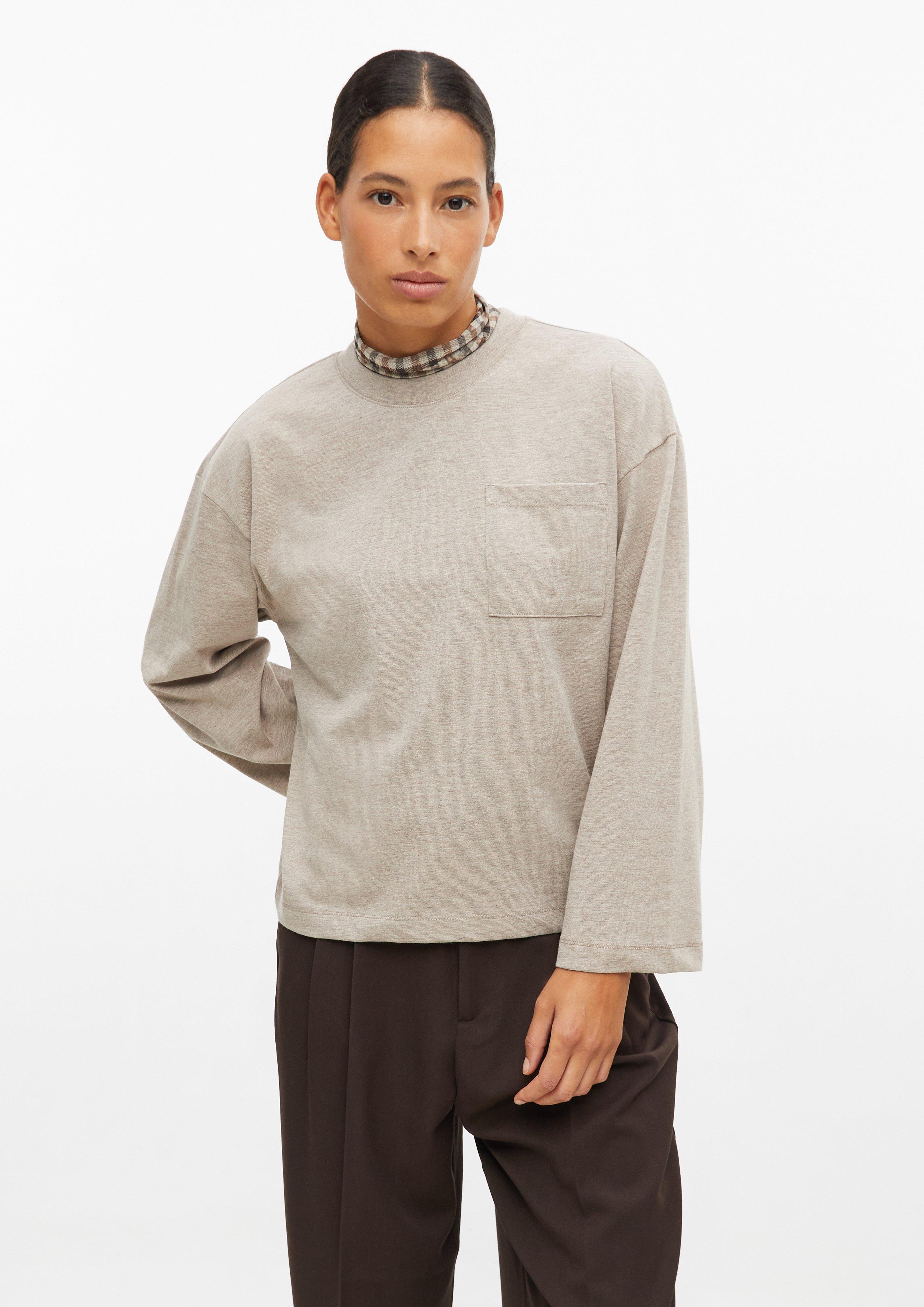 T-Shirt mit weitem Arm in Farbe braun von s.Oliver