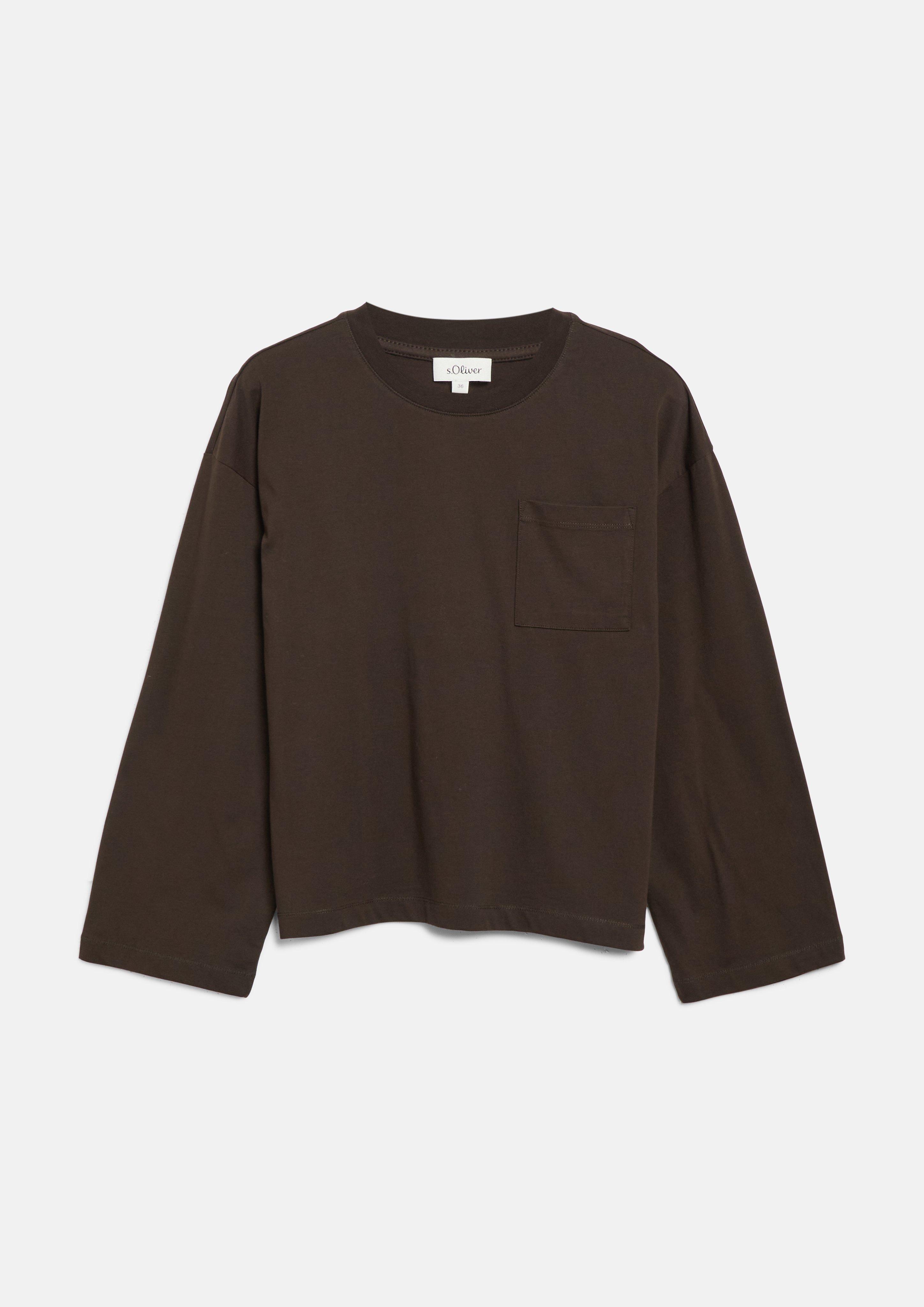 T-Shirt in dark brown by s.Oliver