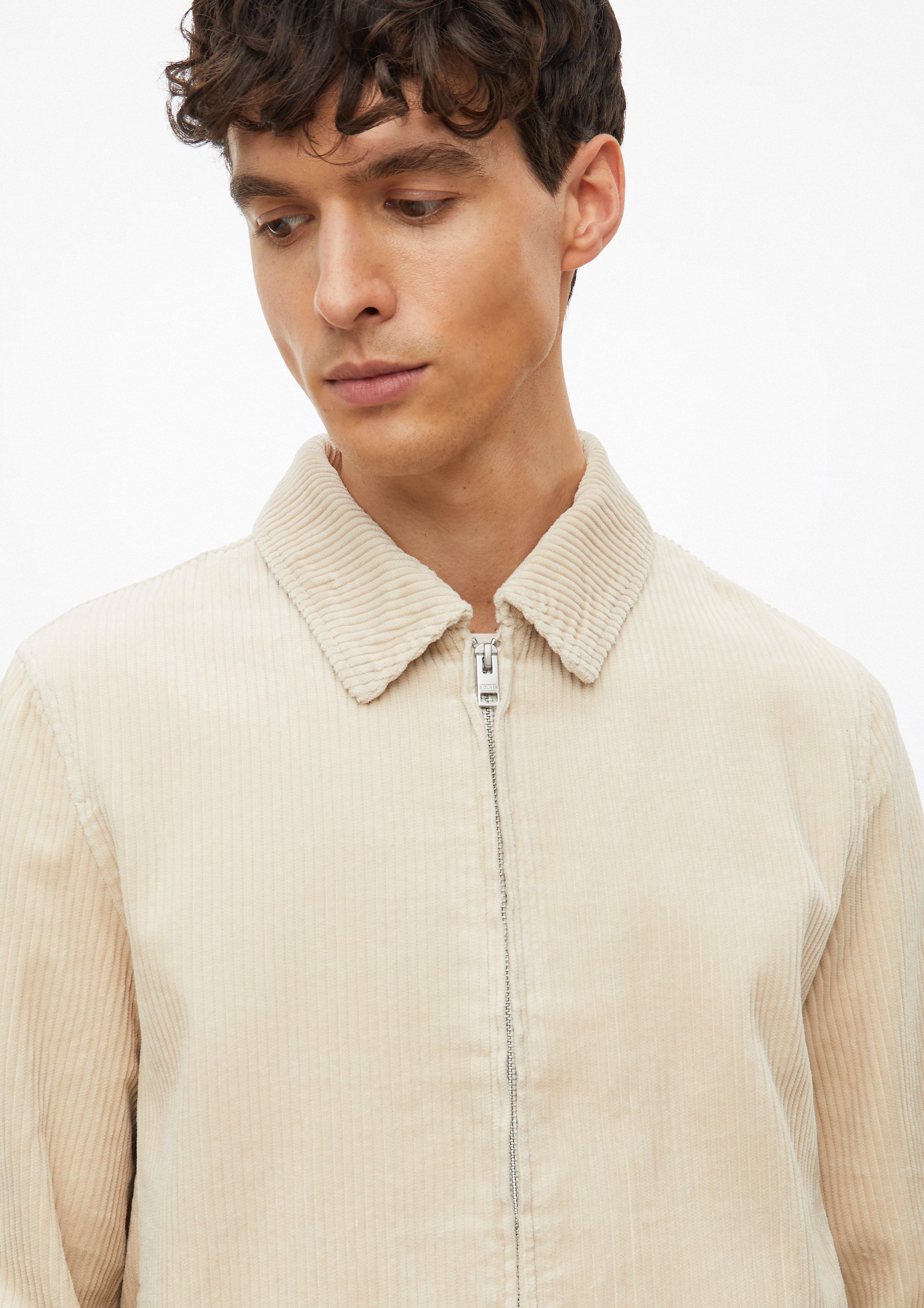 Hommes Veste en velours côtelé de coton en beige de s.Oliver