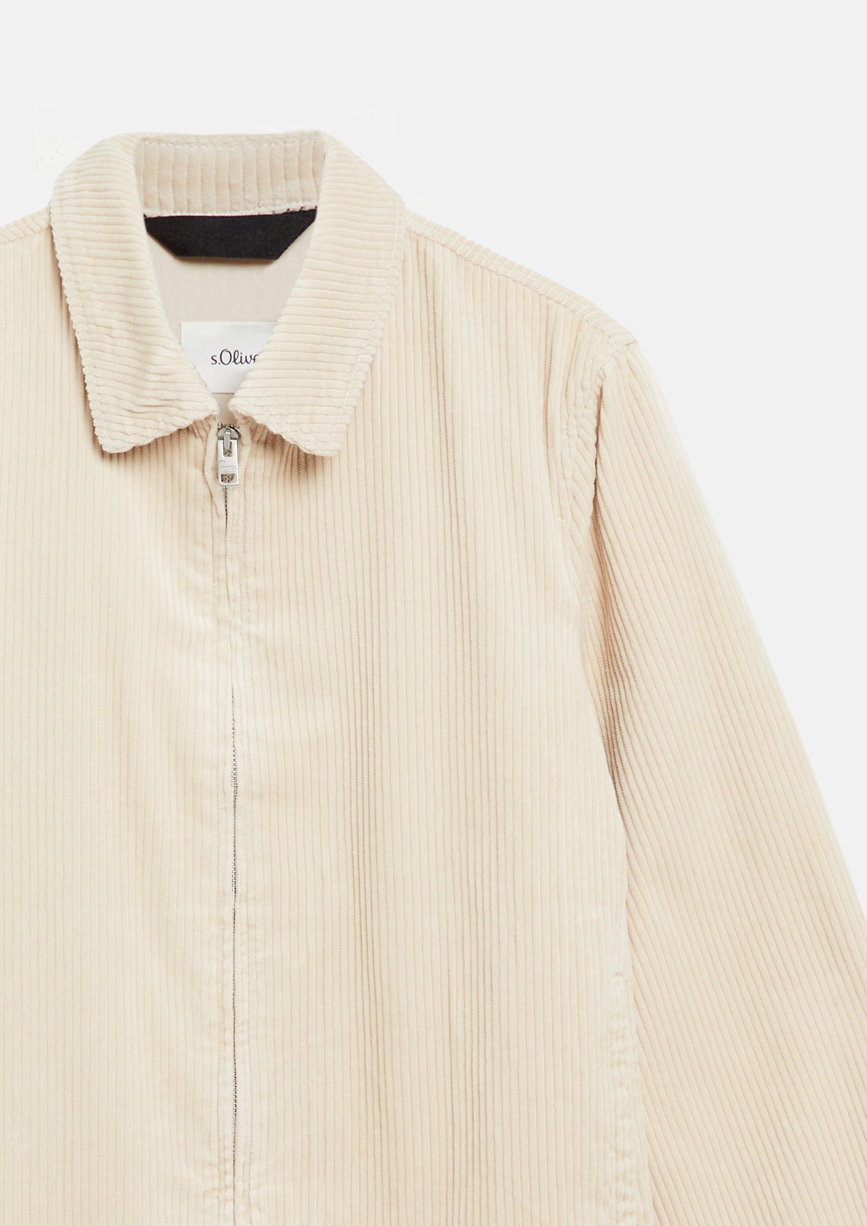 Hommes Veste en velours côtelé de coton en beige de s.Oliver