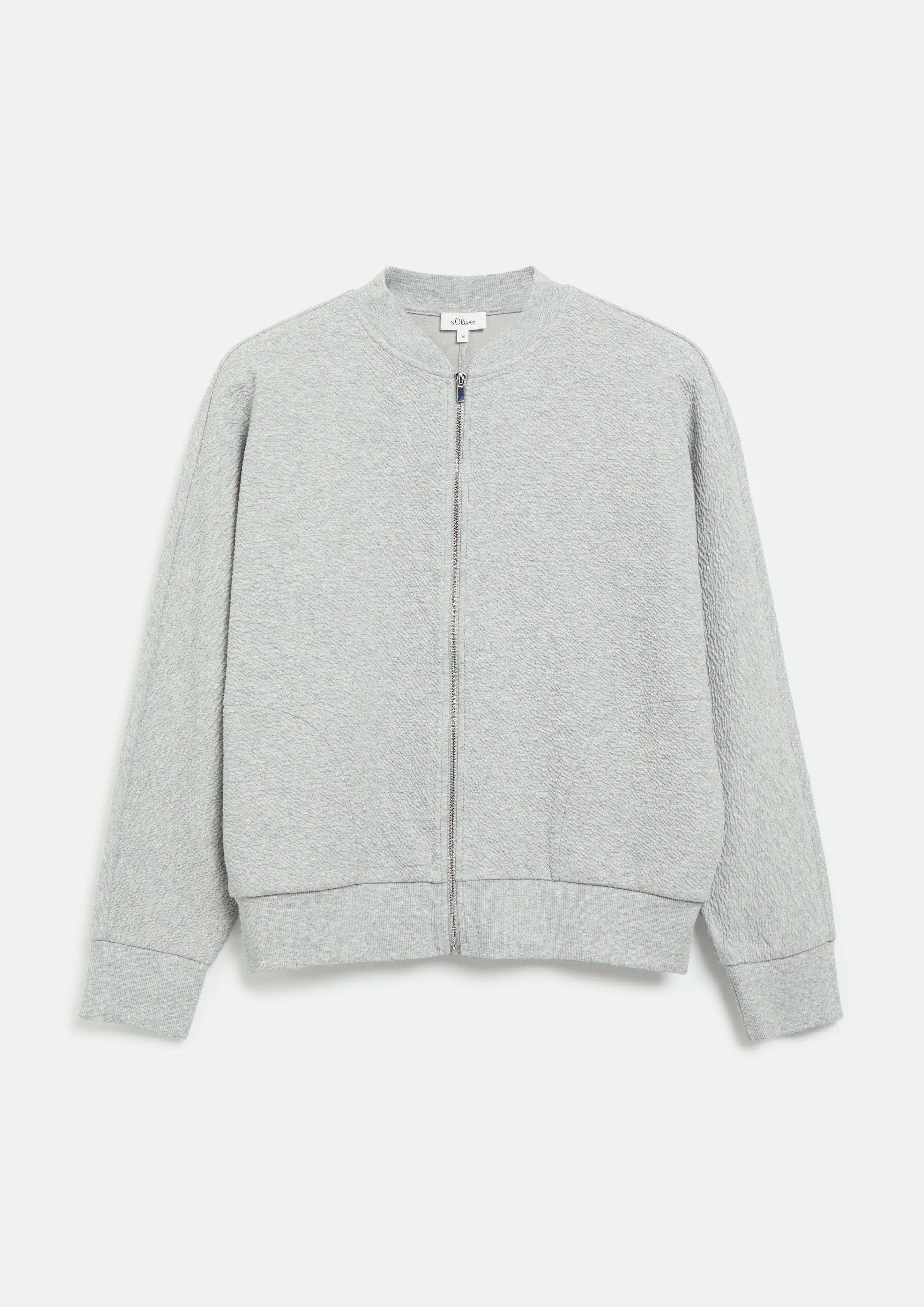 Dames Sweatshirt jas in grijs van s.Oliver