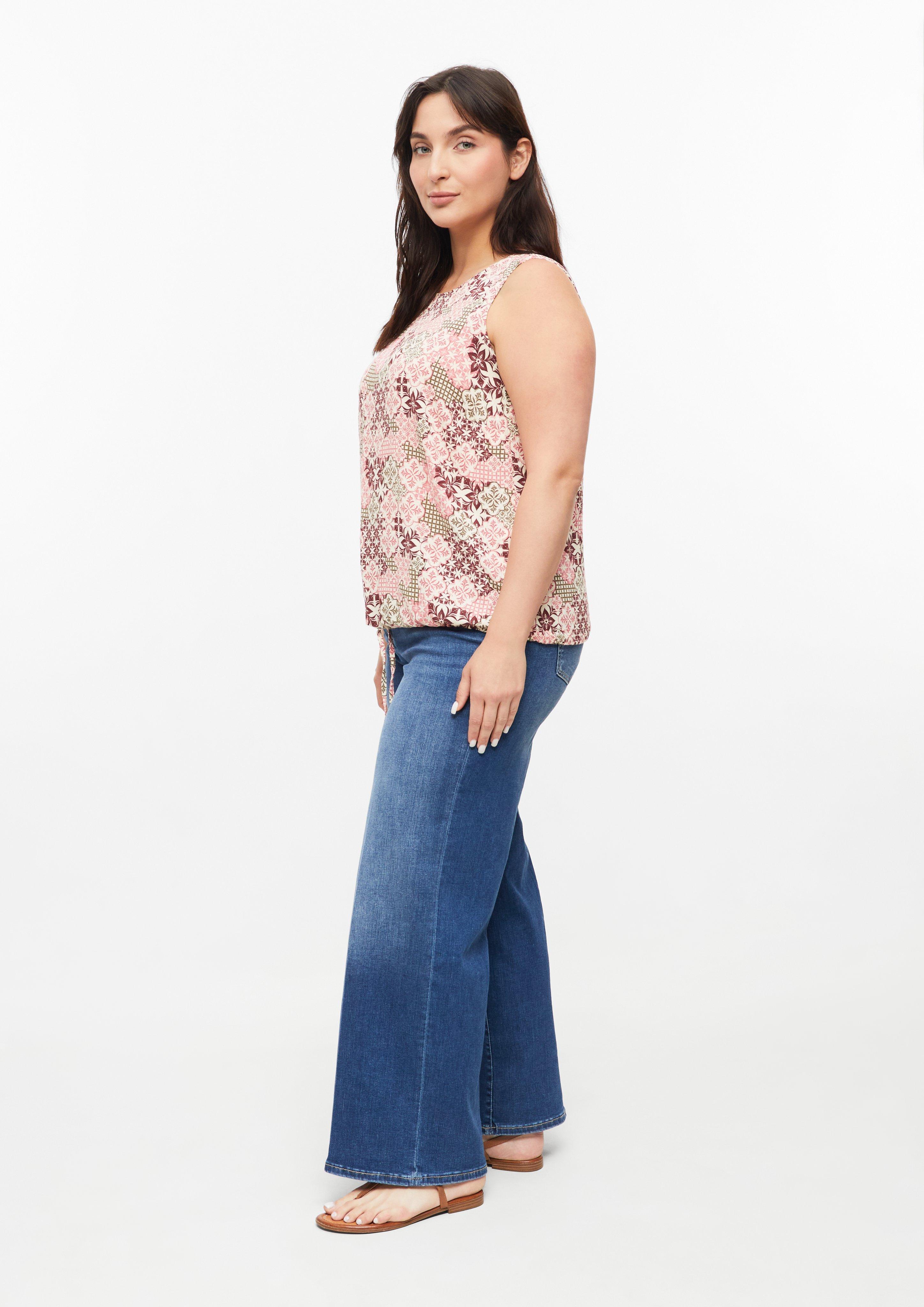 Damen Top aus Viskosemix mit regulierbarem Bund in rot von s.Oliver CURVE
