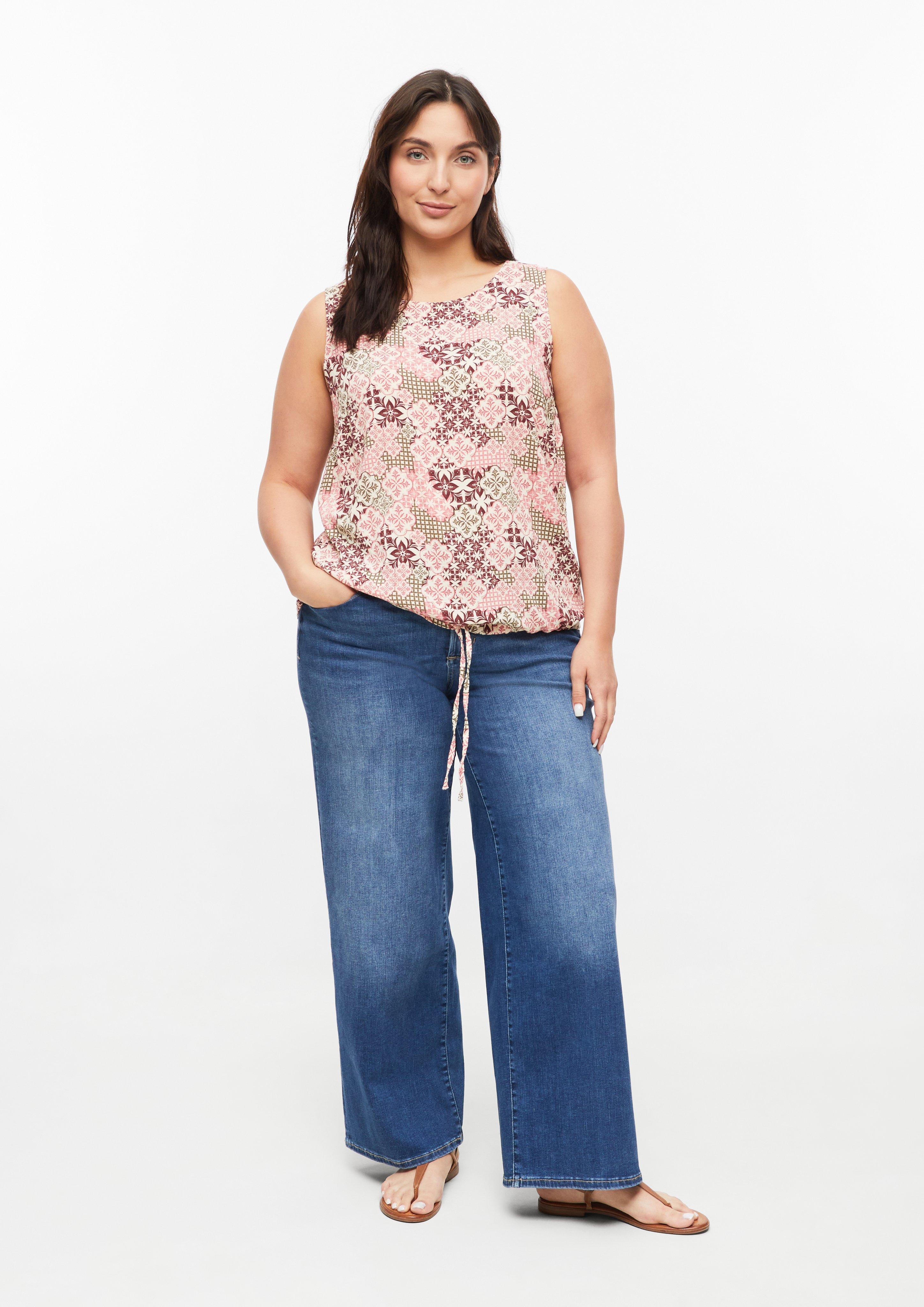 Damen Top aus Viskosemix mit regulierbarem Bund in rot von s.Oliver CURVE