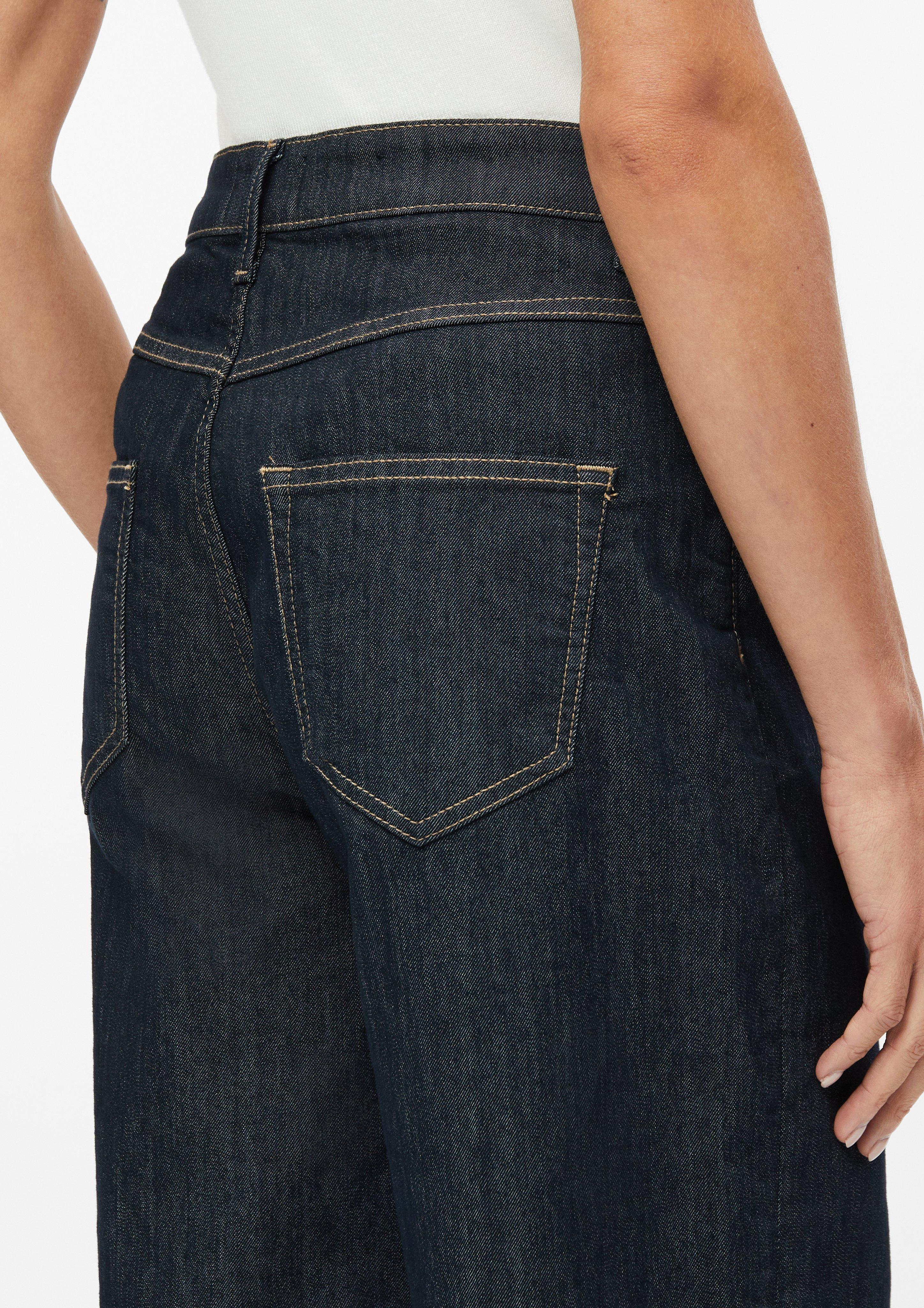 Damen Cropped-Jeans Suri / Regular Fit / High Rise / Wide Leg in blau von s.Oliver BLACK LABEL