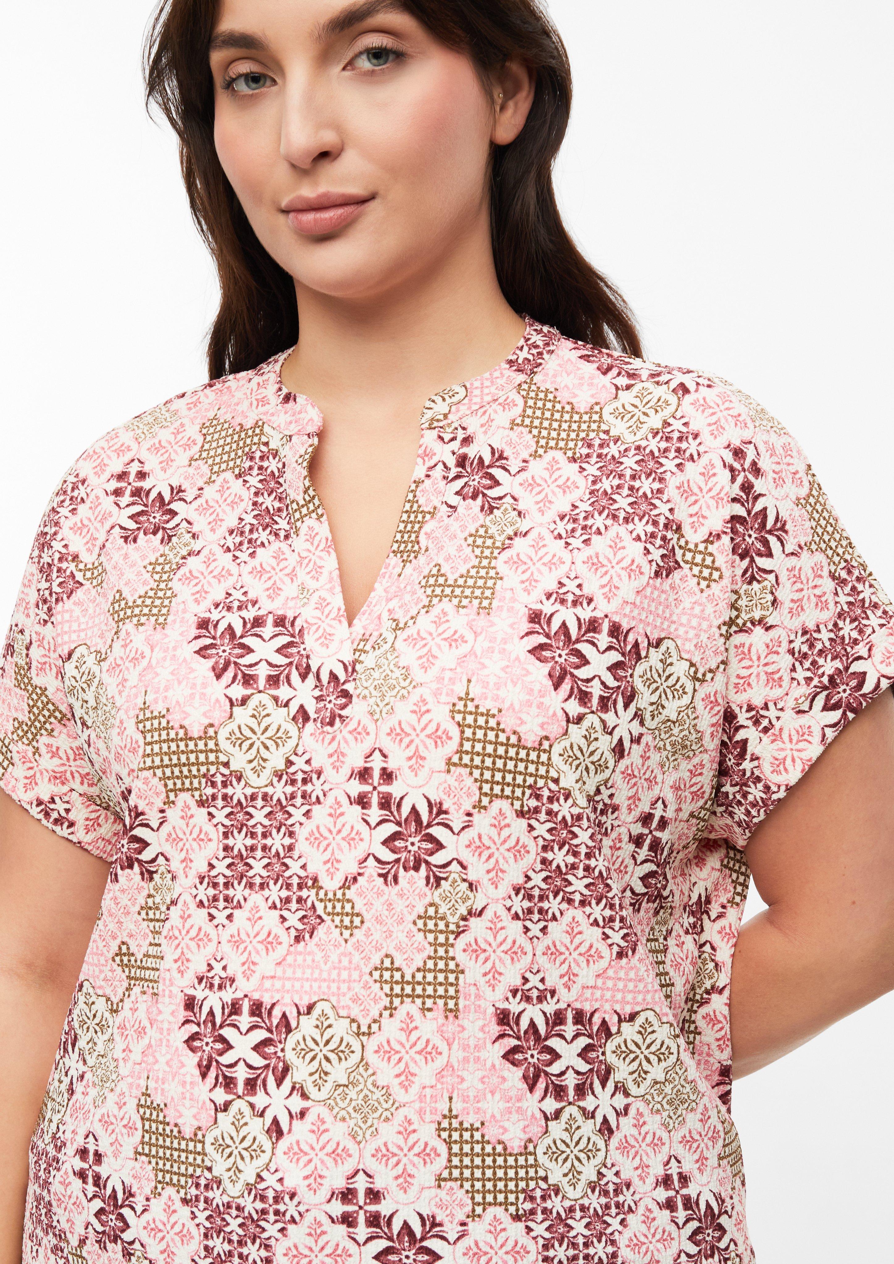 Damen Strukturiertes T-Shirt in rot von s.Oliver CURVE