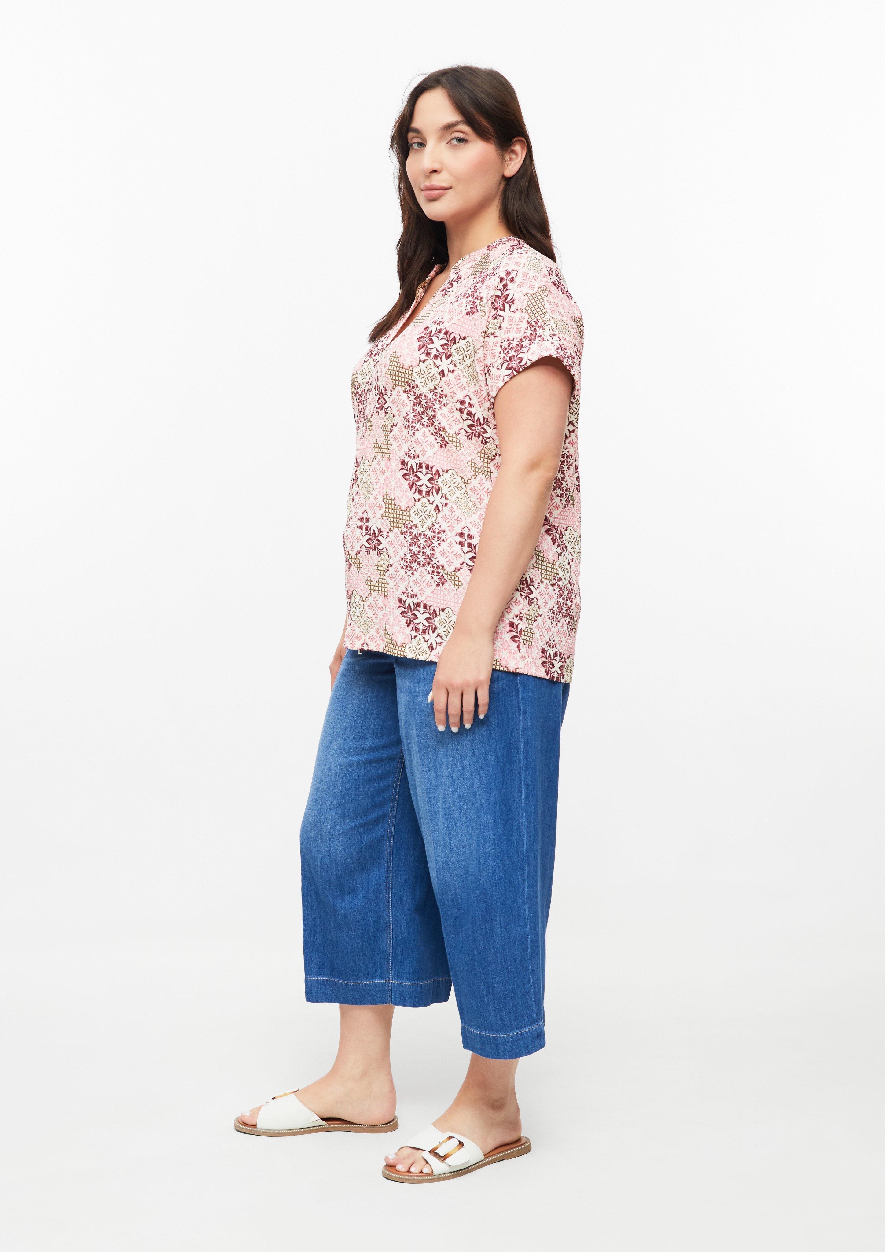 Damen Strukturiertes T-Shirt in rot von s.Oliver CURVE