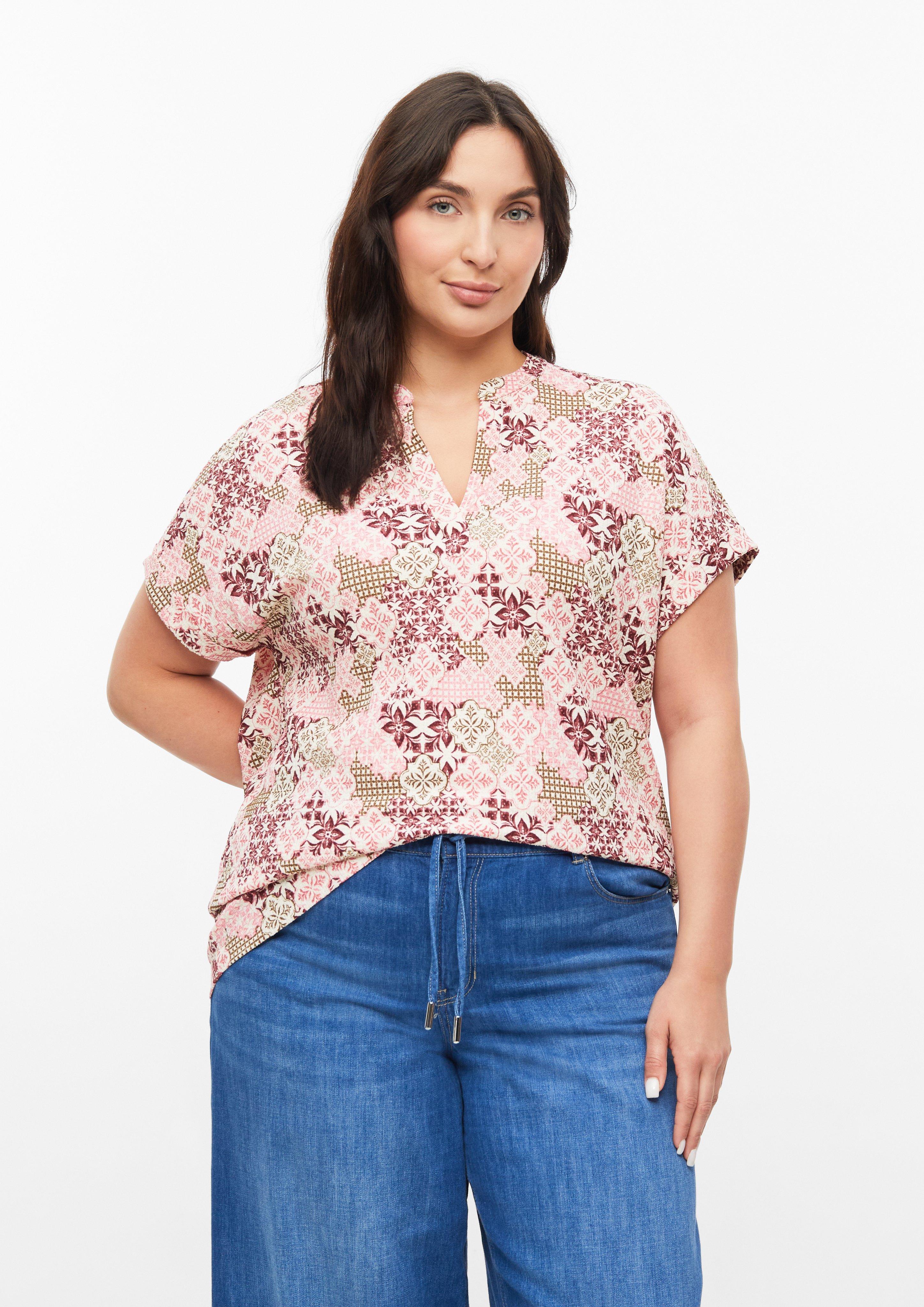 T-Shirt in bordeaux van s.Oliver CURVE