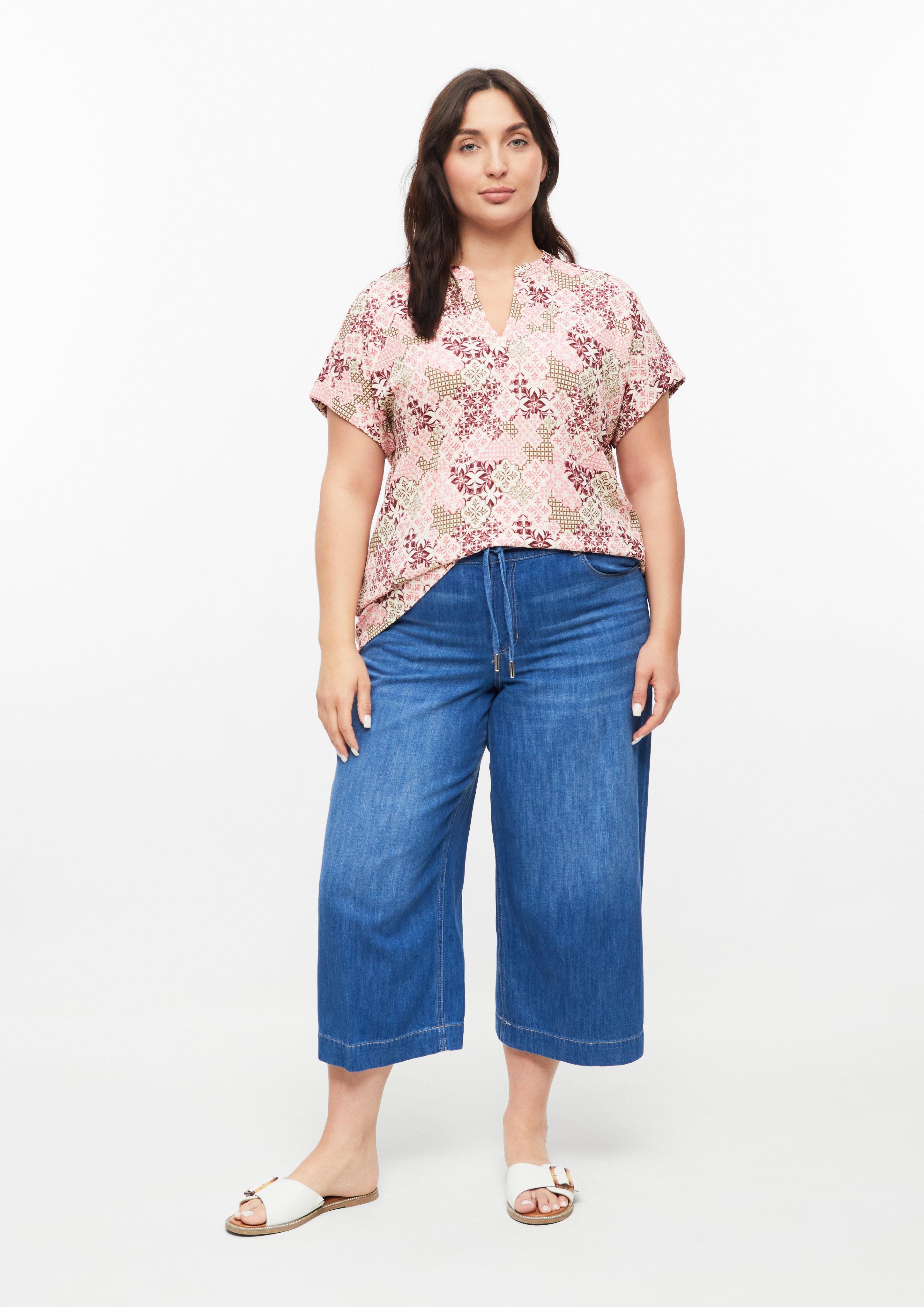 Damen Strukturiertes T-Shirt in rot von s.Oliver CURVE