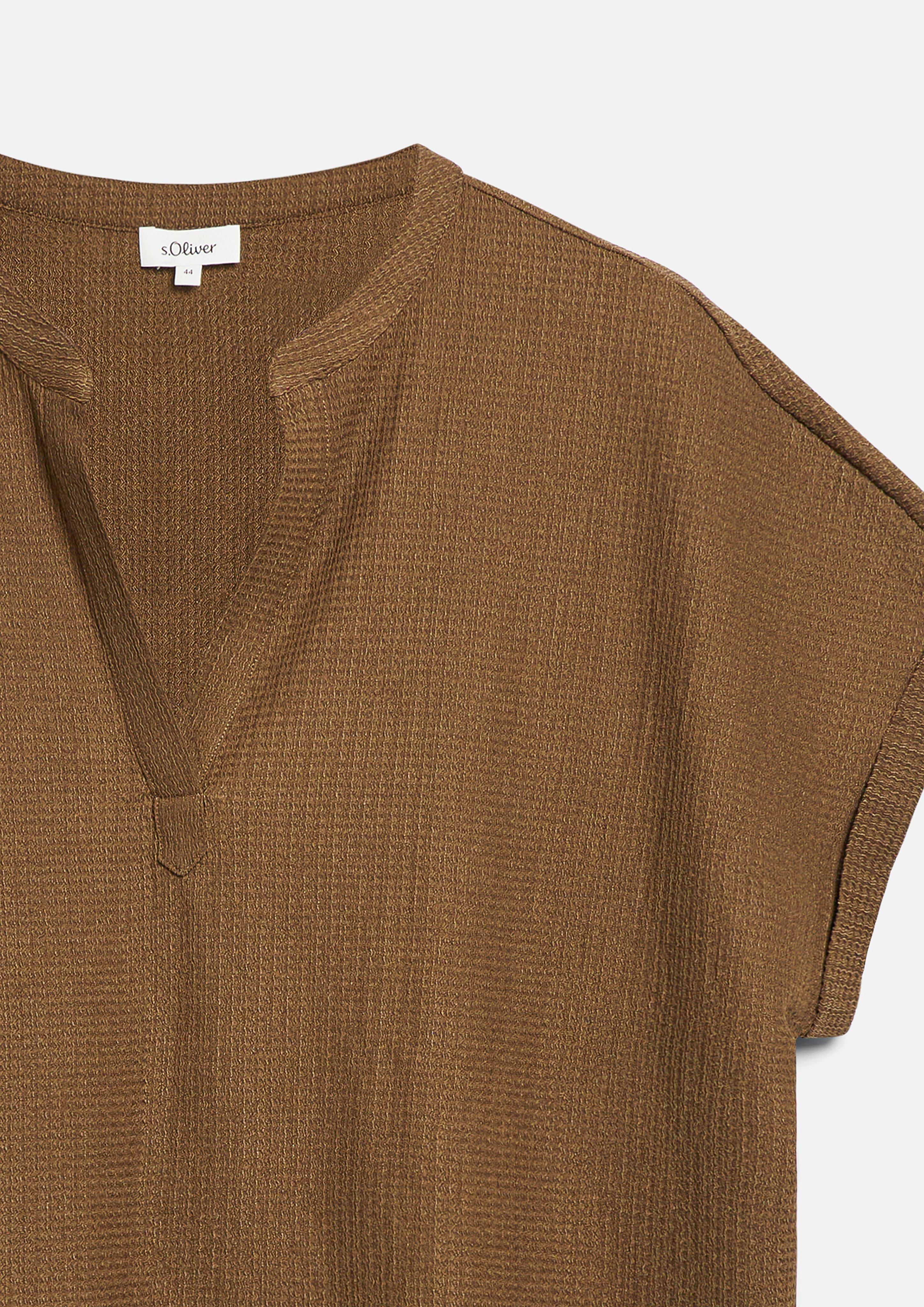 Women T-Shirt in brown by s.Oliver CURVE