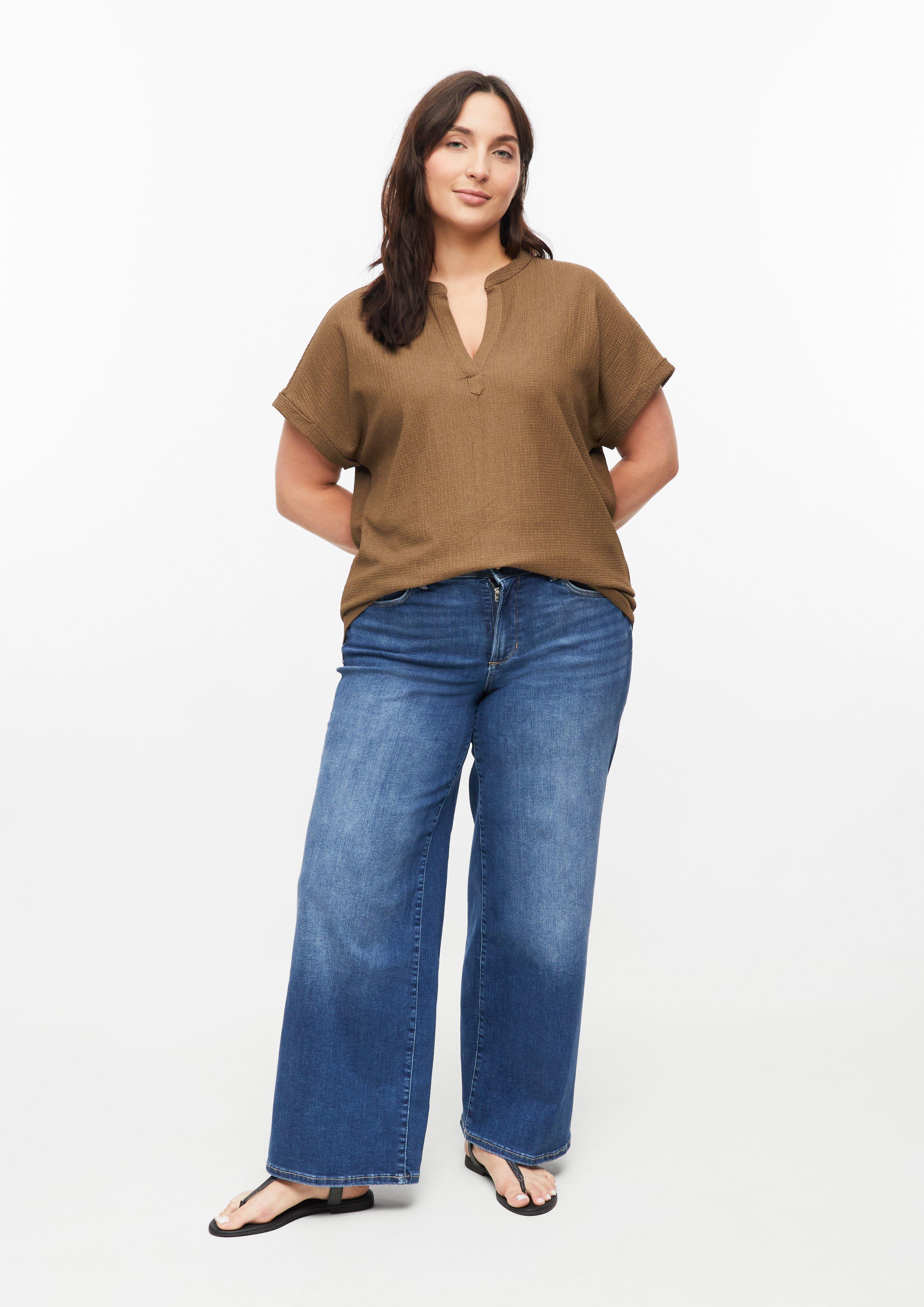 Dames T-shirt in bruin van s.Oliver CURVE