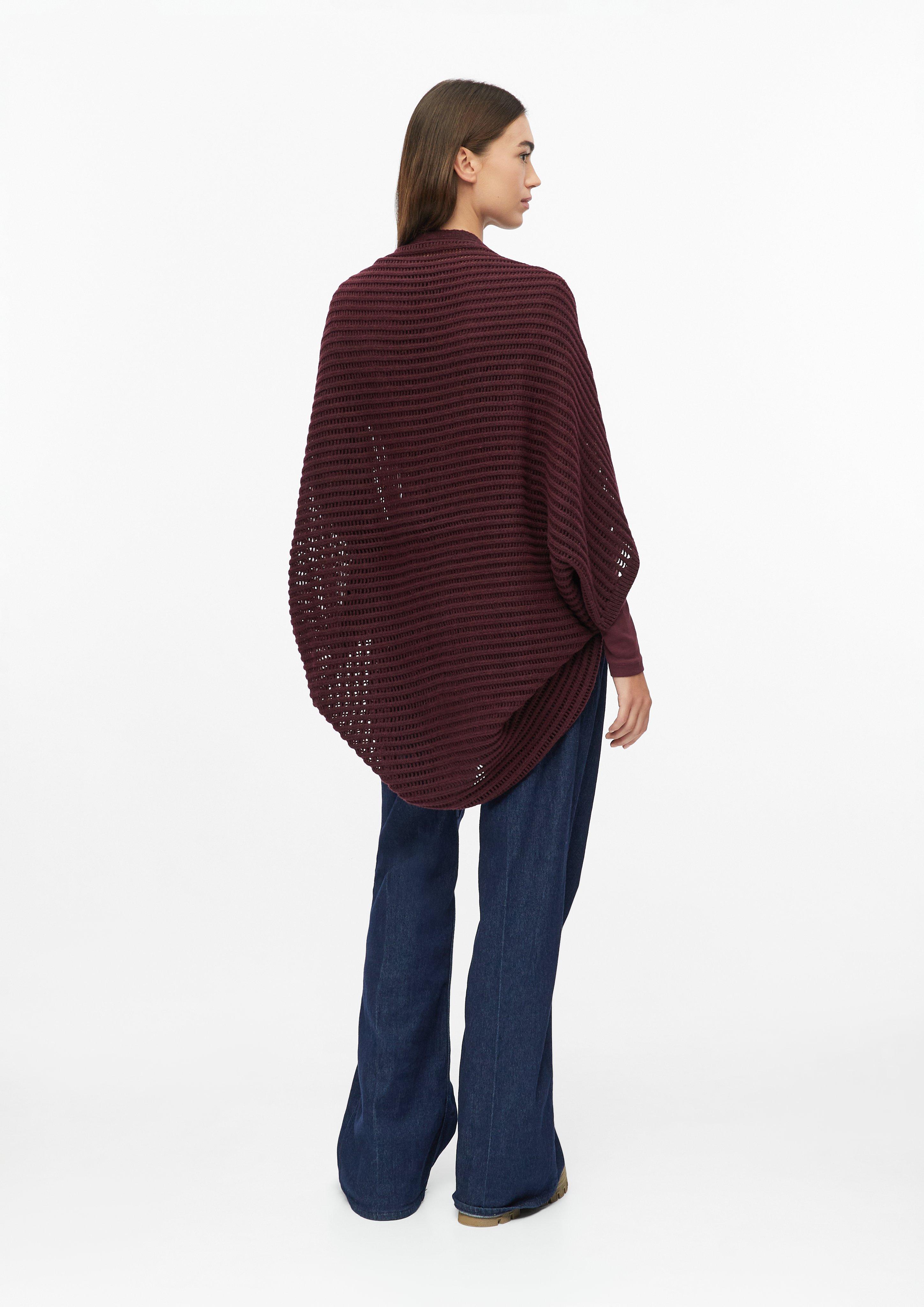 Damen Poncho im Loose Fit mit kuscheliger Innenseite in rot von s.Oliver