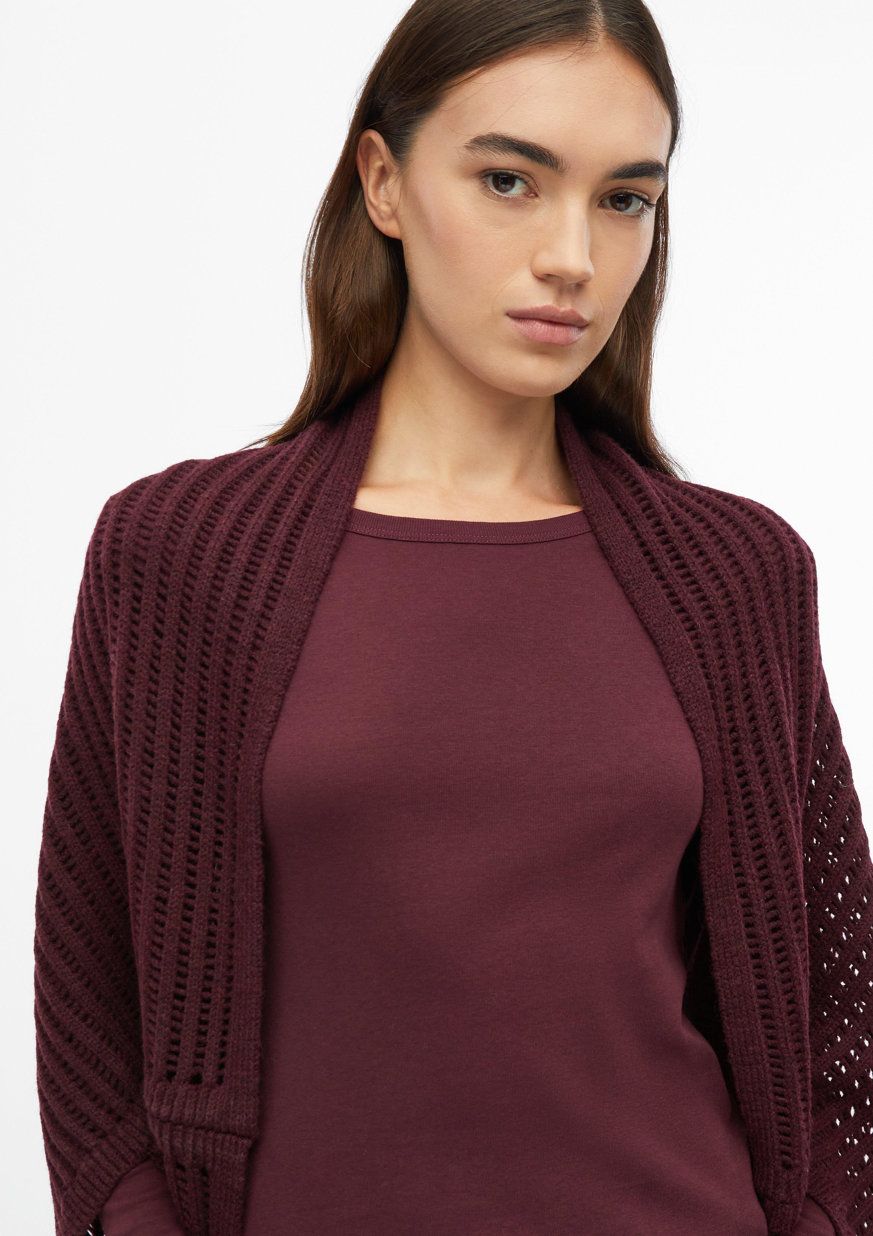 Damen Poncho im Loose Fit mit kuscheliger Innenseite in rot von s.Oliver