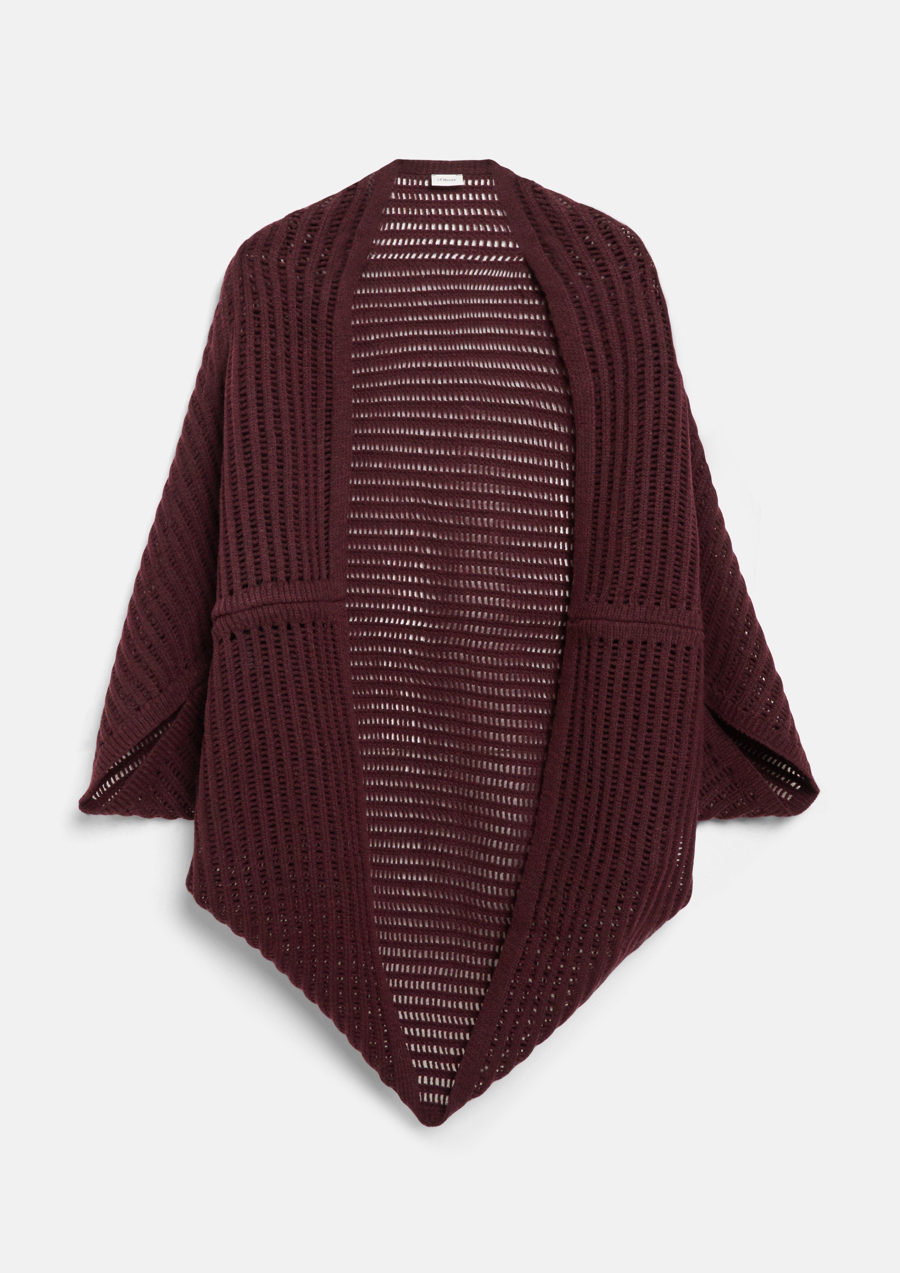 Damen Poncho im Loose Fit mit kuscheliger Innenseite in rot von s.Oliver