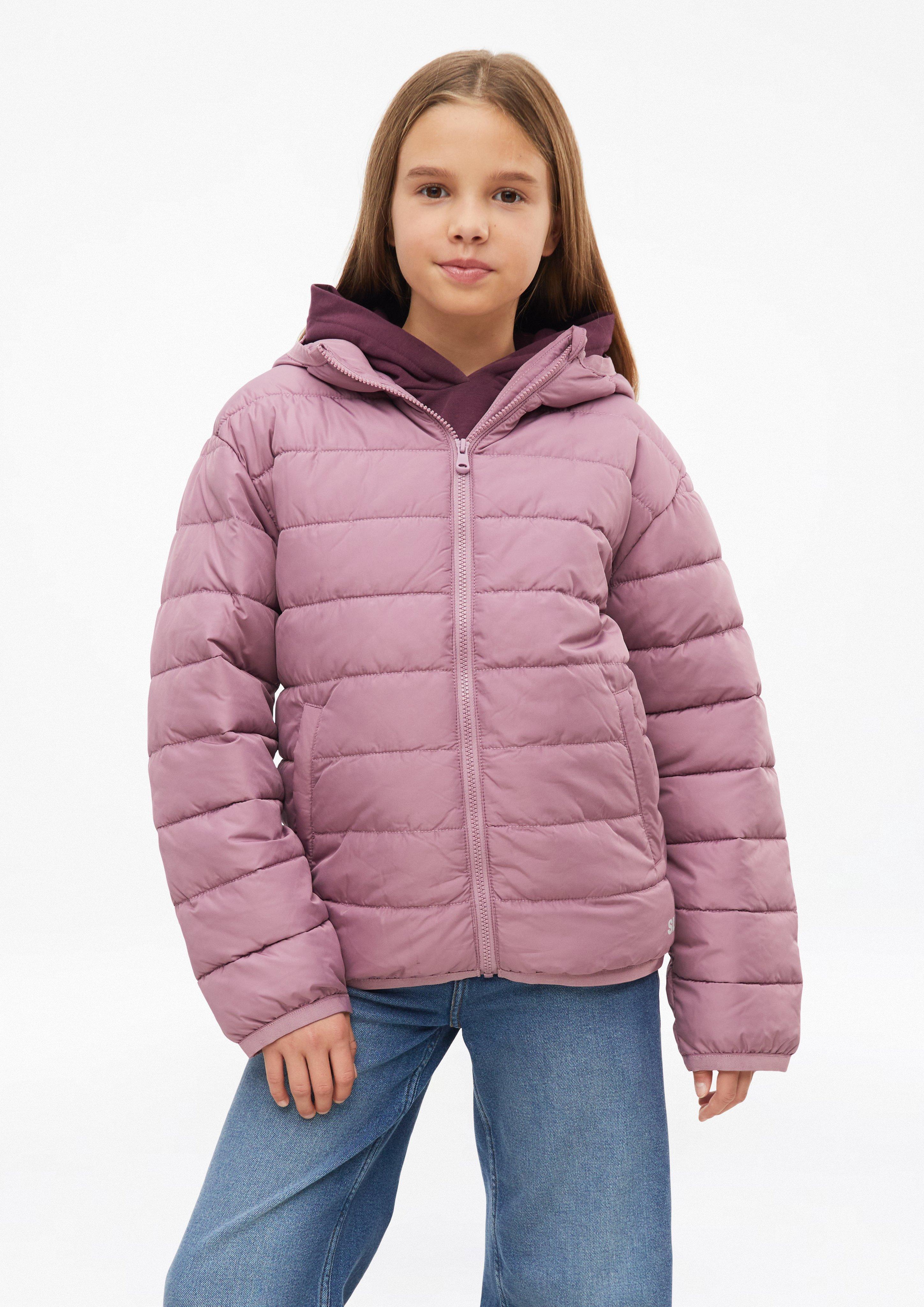 Weerbestendig unisex oversized jack met lichte vulling in roze van s.Oliver